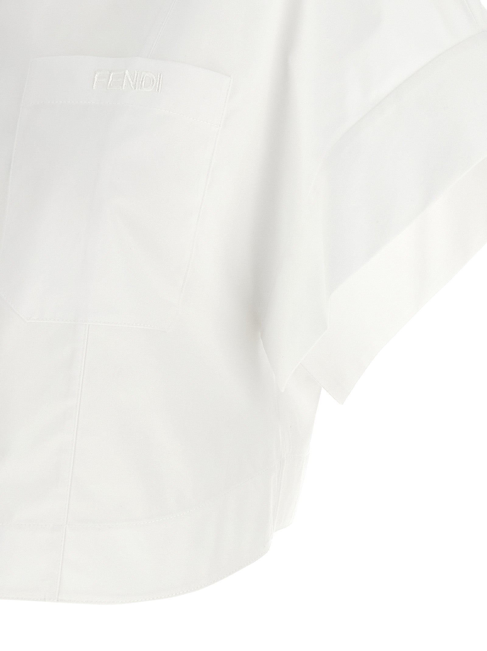 Fendi White Cotton Blouse Fendi