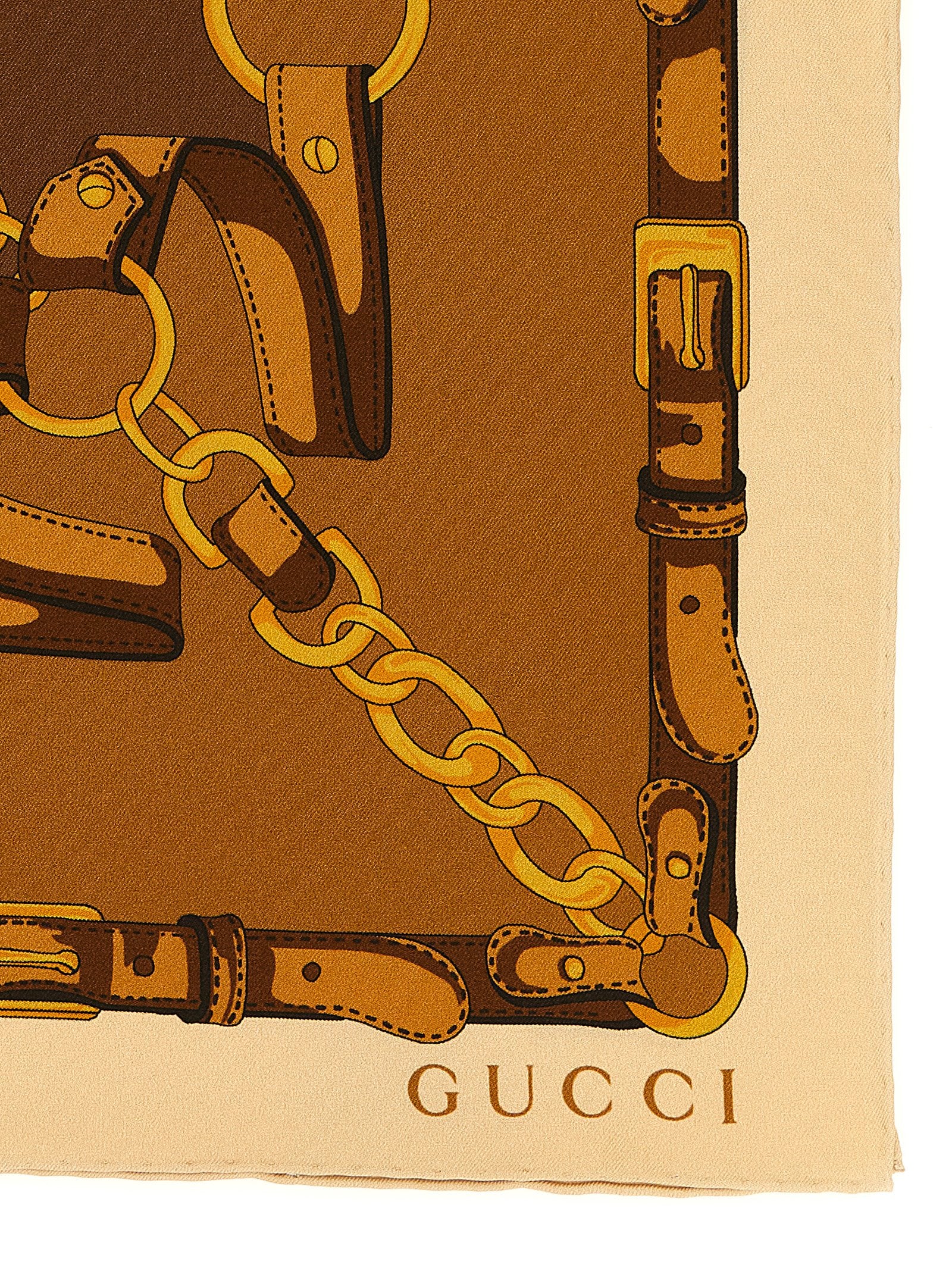 Gucci Brown Silk Foulard Gucci