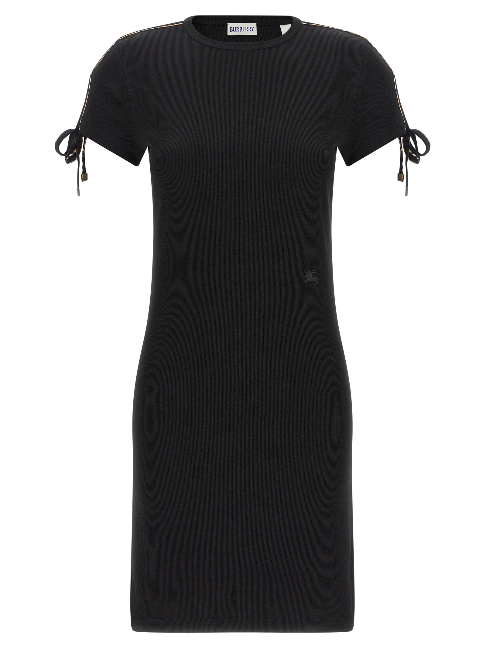Burberry Black Cotton Short Dress Burberry