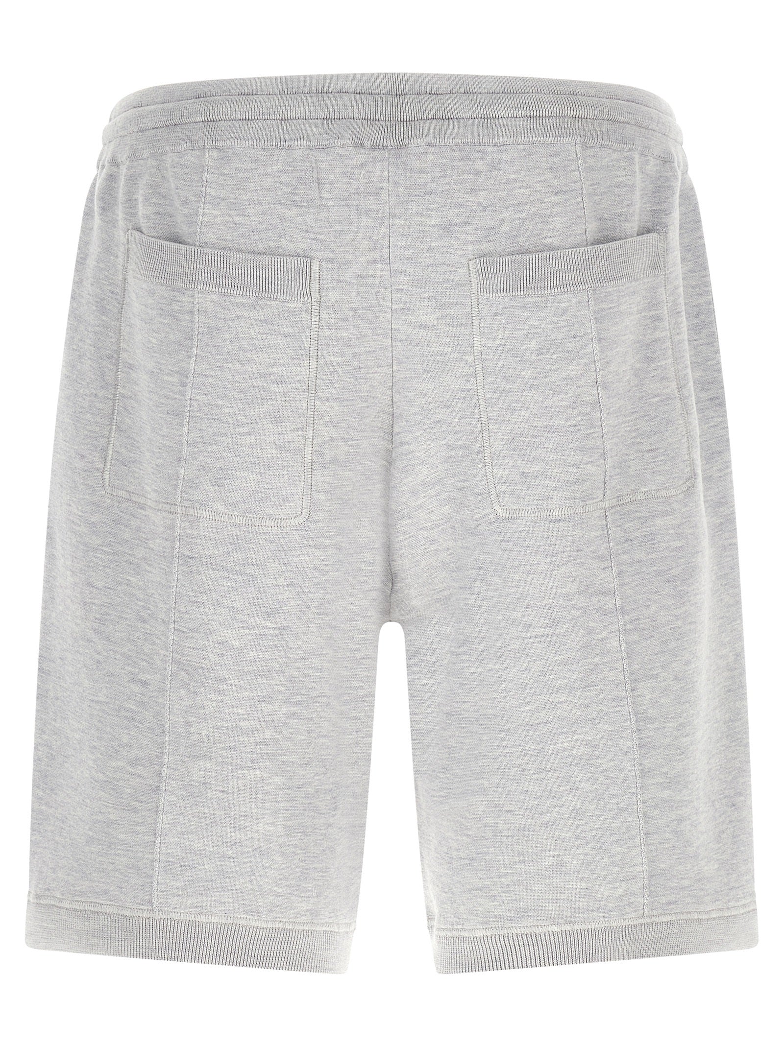 Brunello Cucinelli Gray Silk Bermuda Shorts Brunello Cucinelli