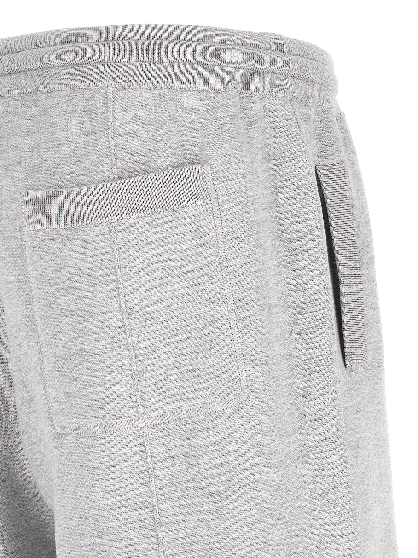 Brunello Cucinelli Gray Silk Bermuda Shorts Brunello Cucinelli
