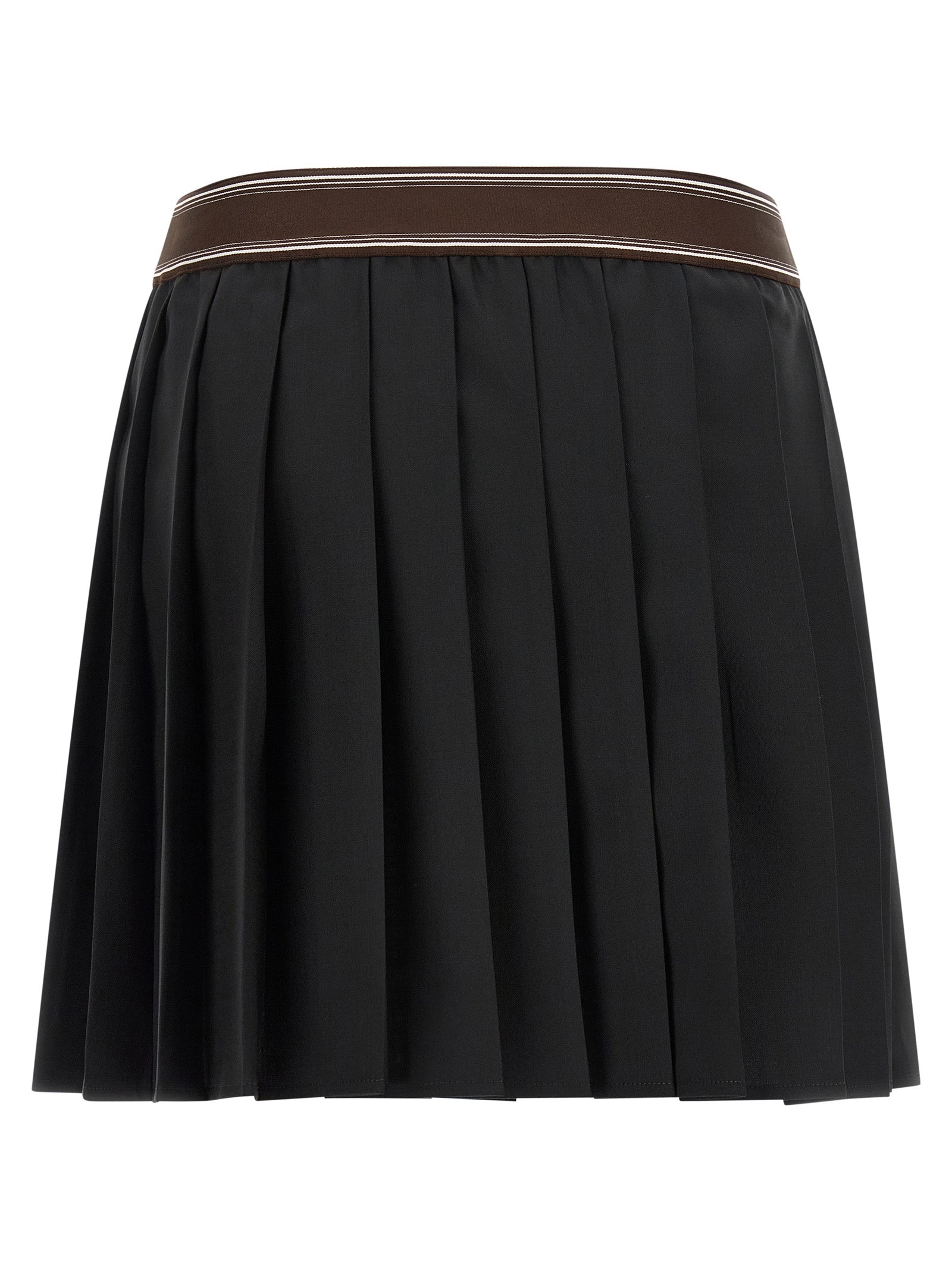 Versace Black Wool Long Skirt Versace