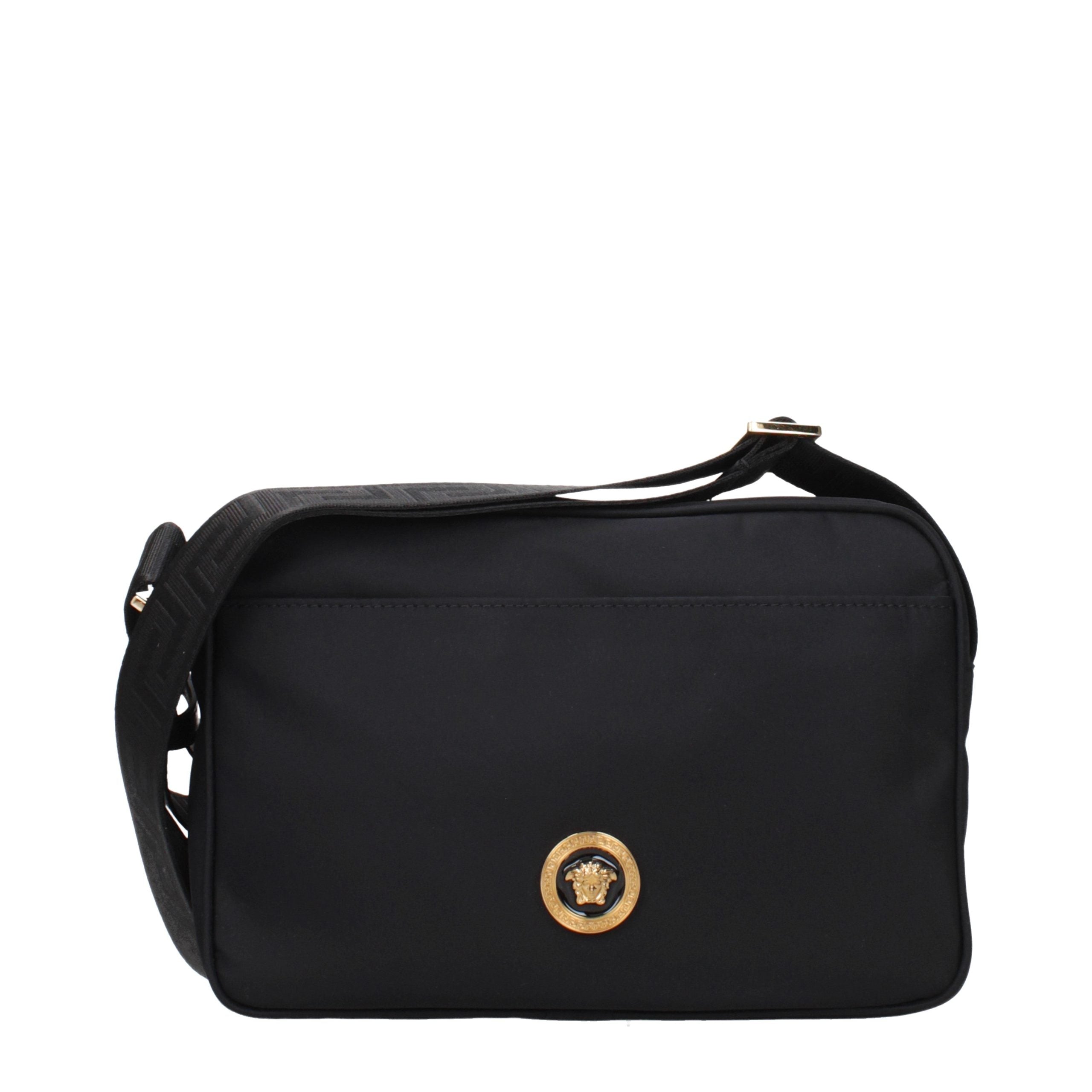 Versace Black Fabric Crossbody Bag Versace