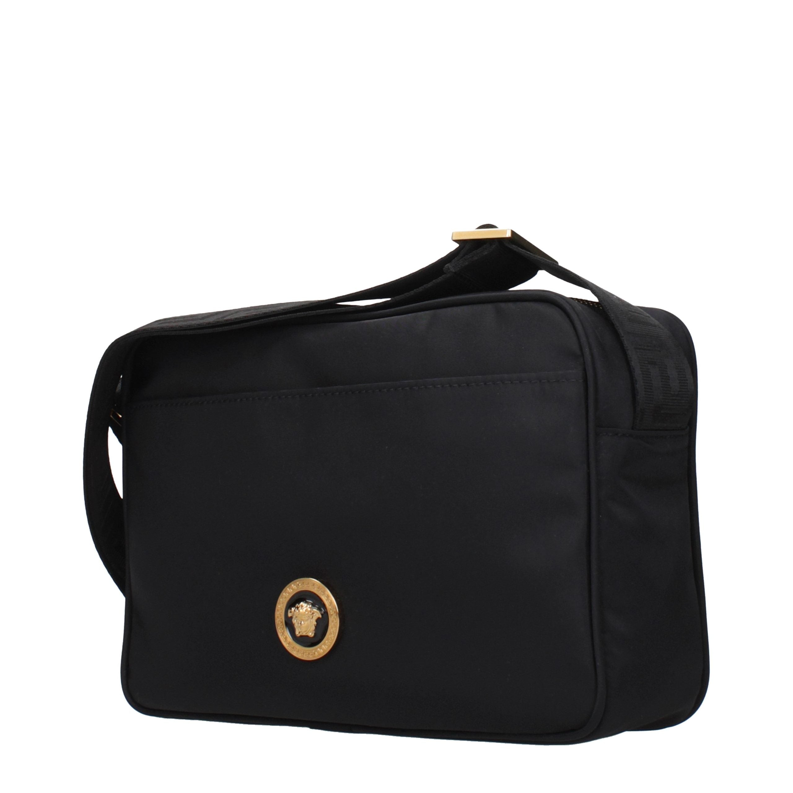 Versace Black Fabric Crossbody Bag Versace