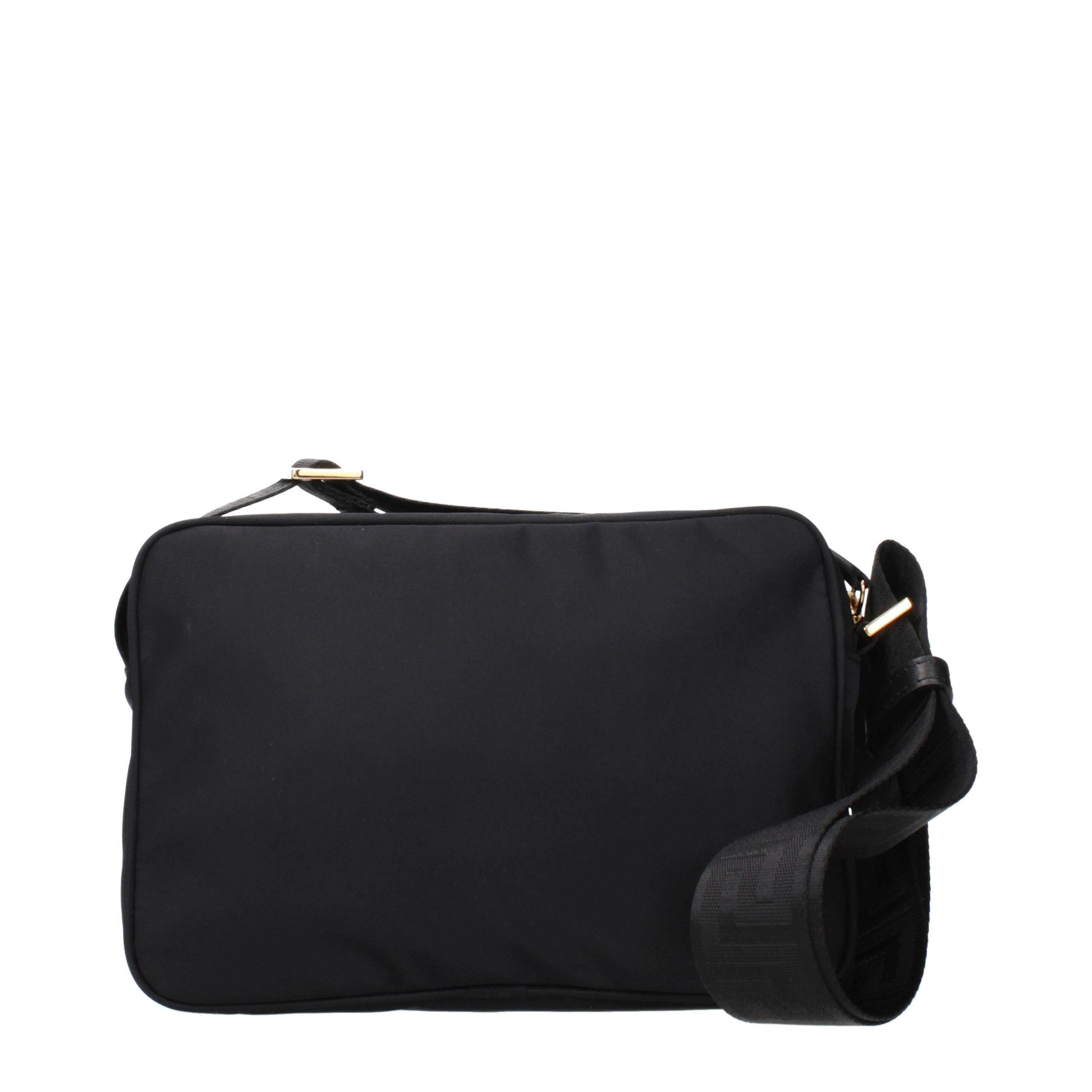 Versace Black Fabric Crossbody Bag Versace