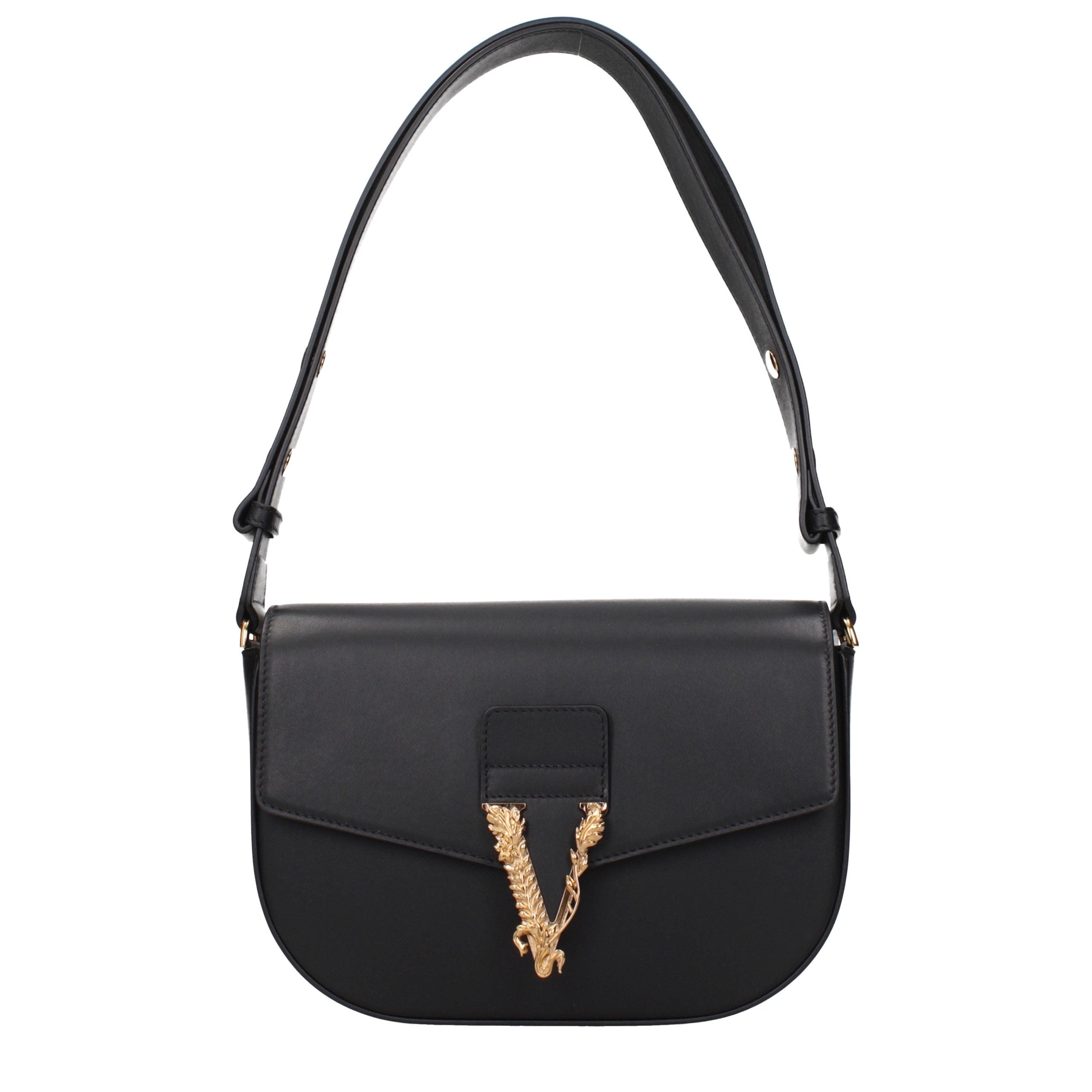 Versace Black Leather Crossbody Bag Versace