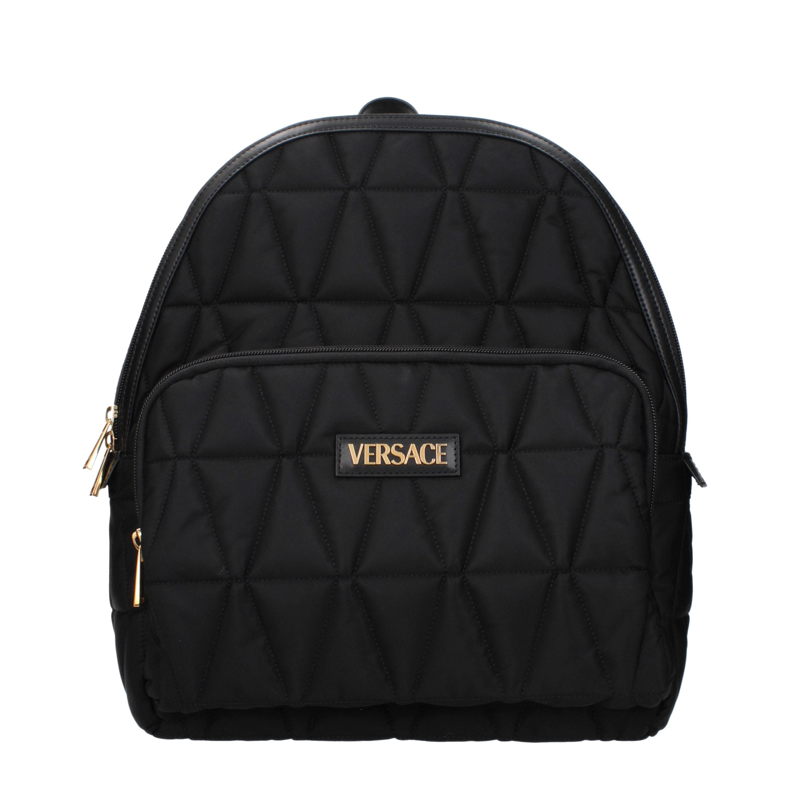 Versace Black Fabric Backpack Versace