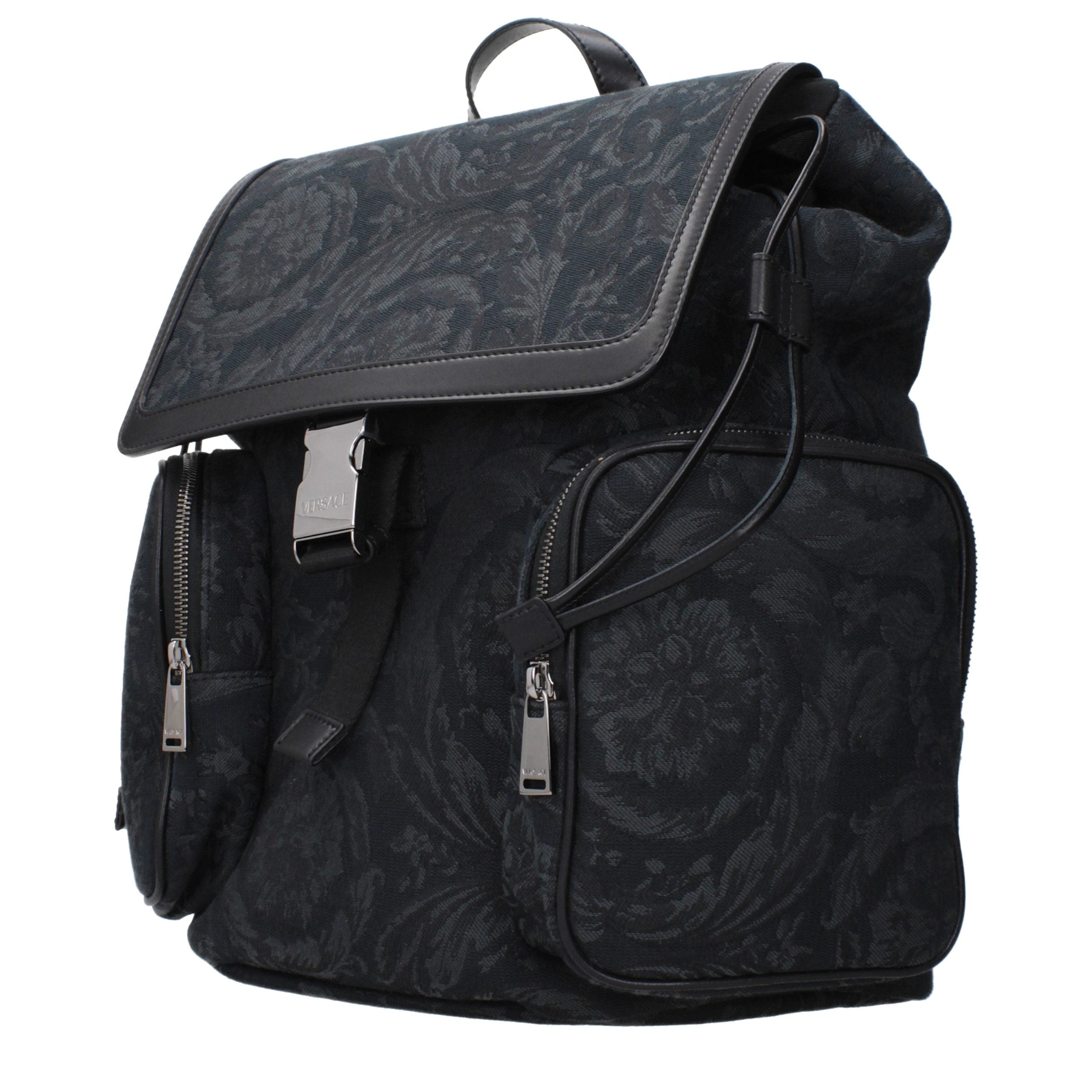 Versace Black Fabric Backpack Versace