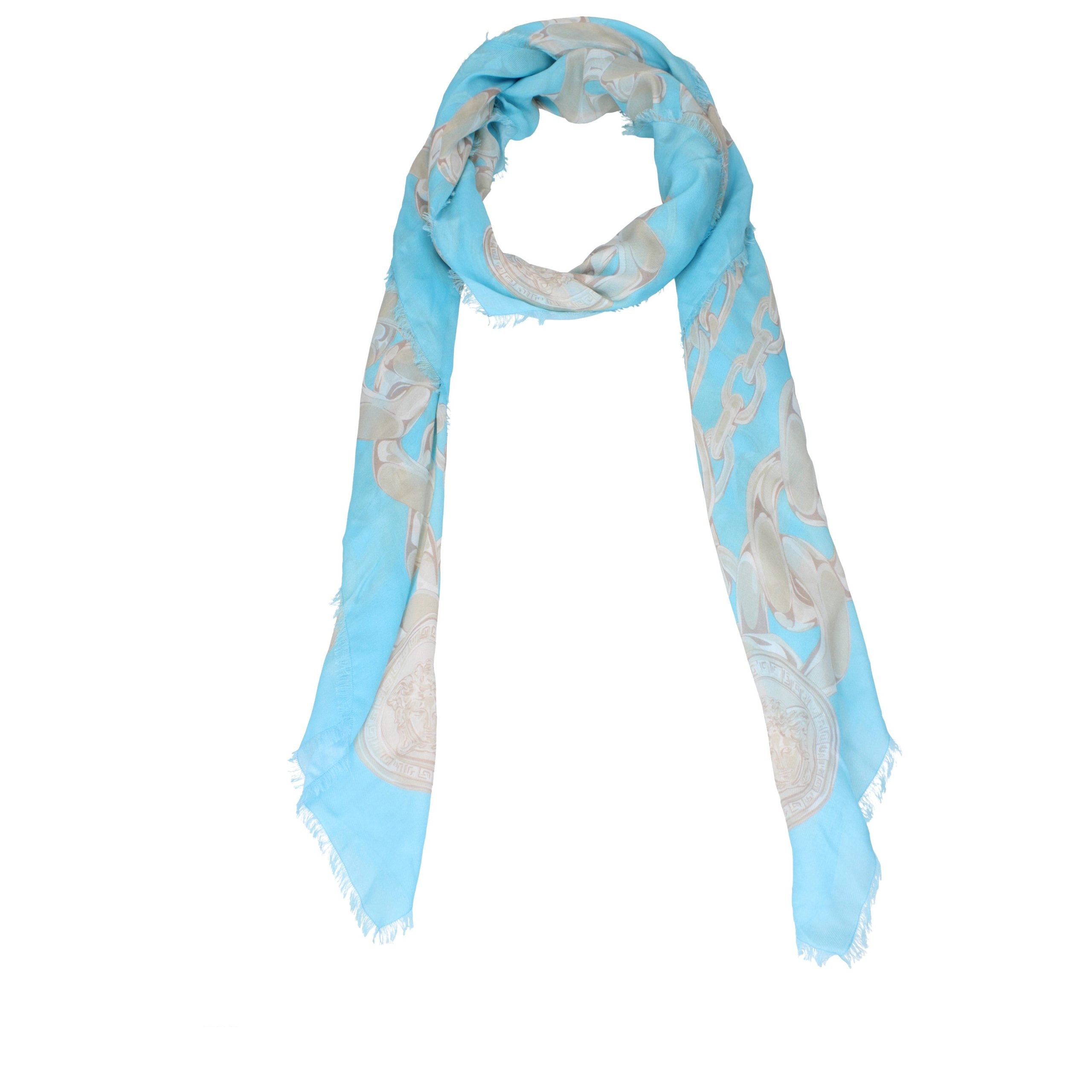 Versace Light Blue Modal Foulard Versace