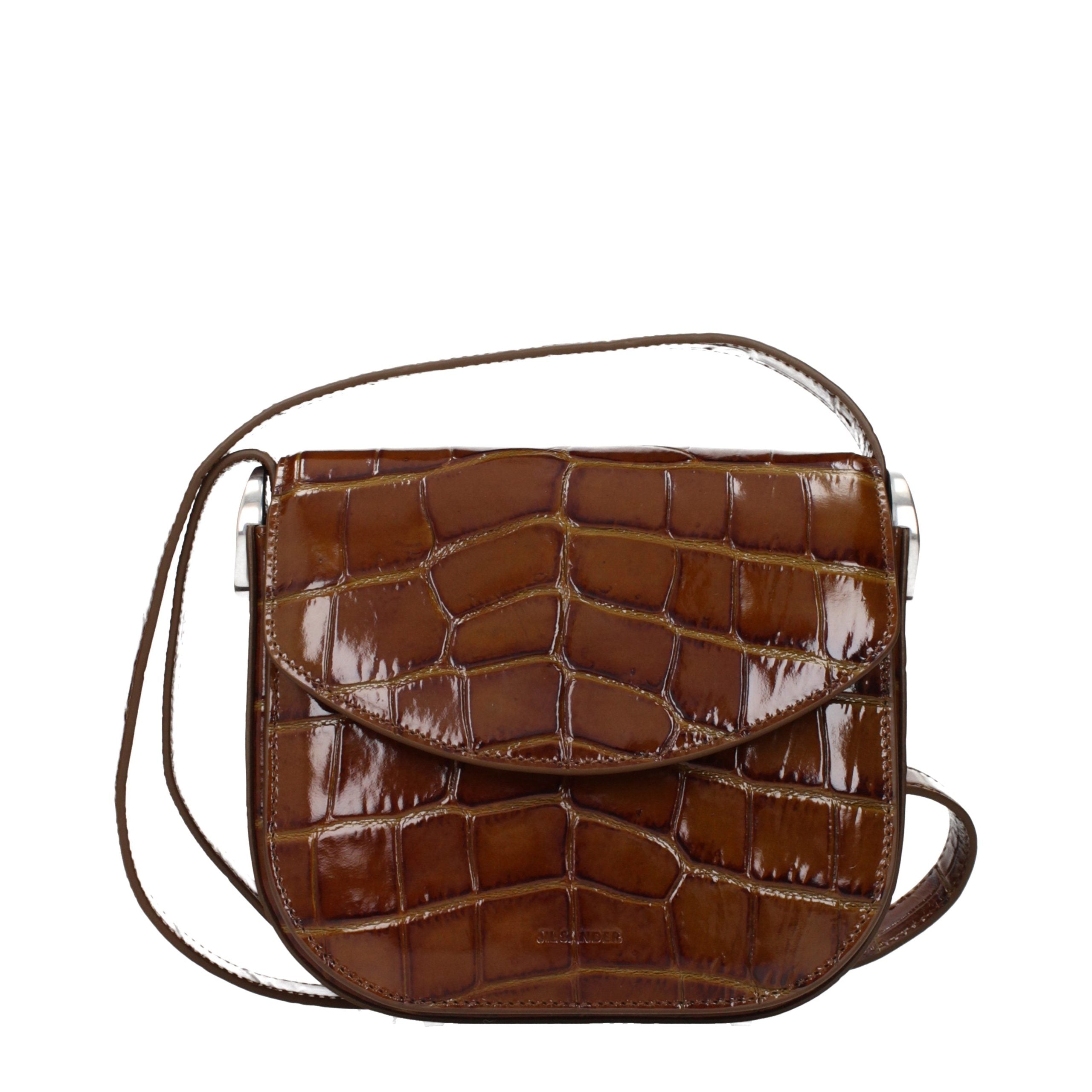 Jil Sander Brown Leather Crossbody Bag Jil Sander