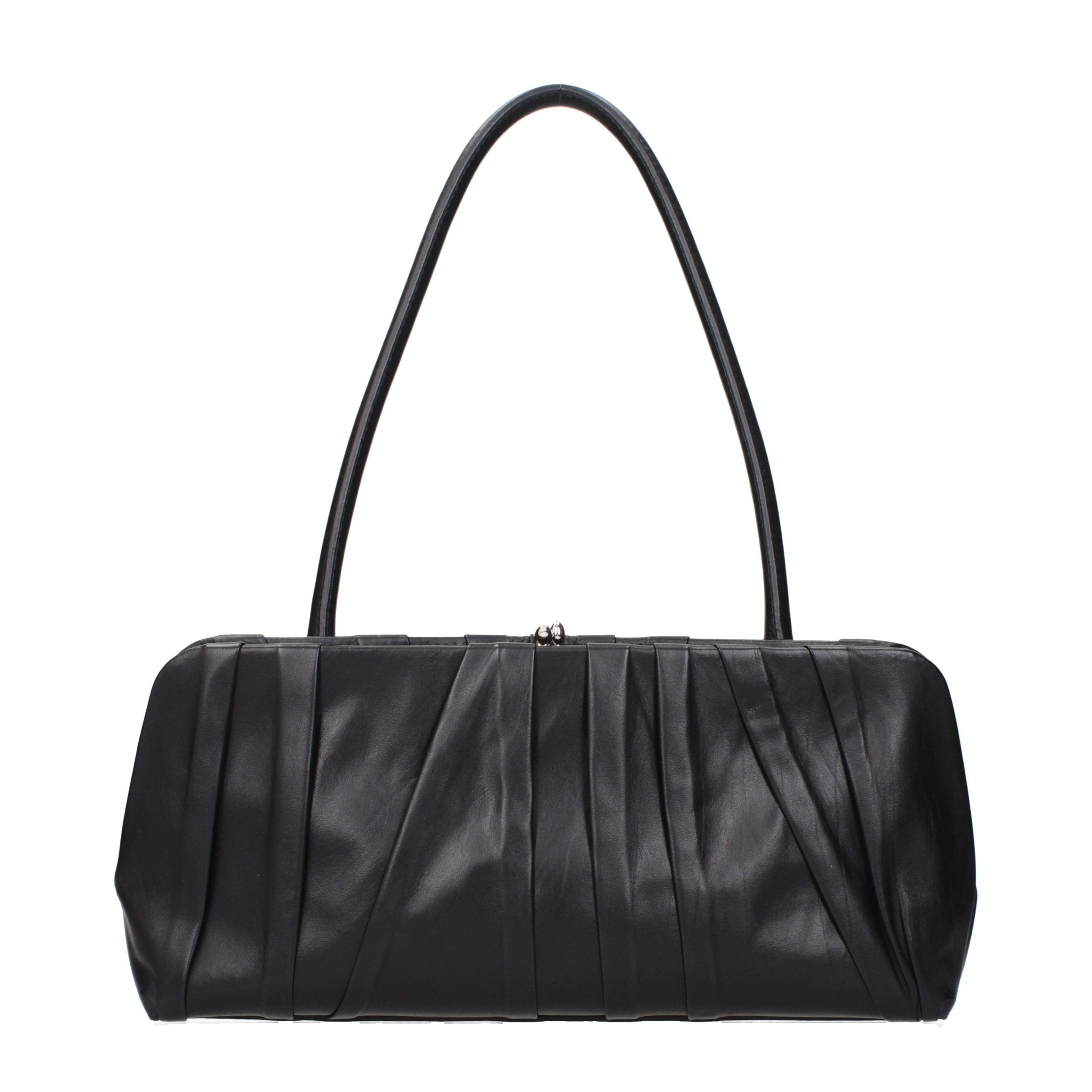 Jil Sander Black Leather Shoulder Bag Jil Sander
