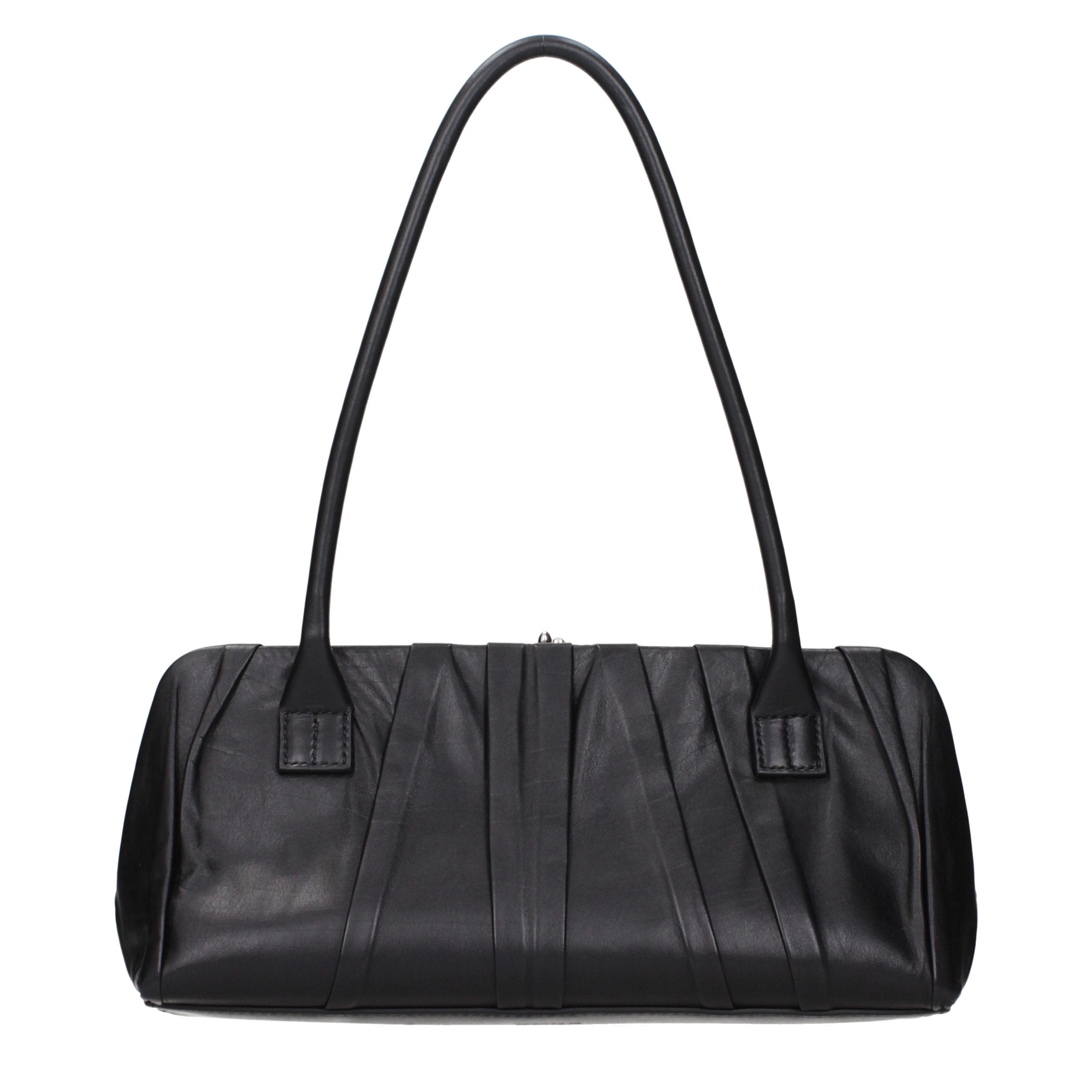Jil Sander Black Leather Shoulder Bag Jil Sander