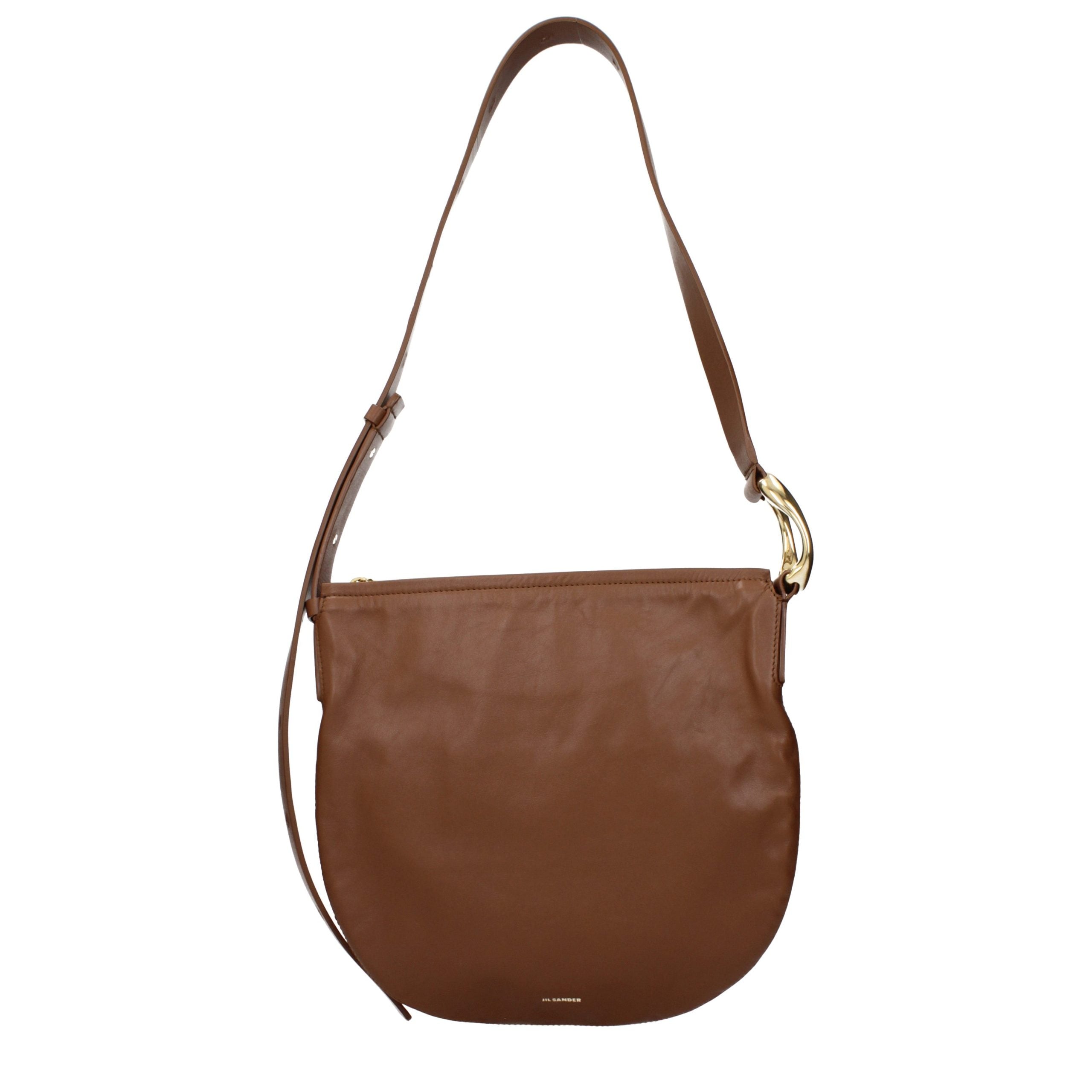Jil Sander Brown Leather Crossbody Bag Jil Sander