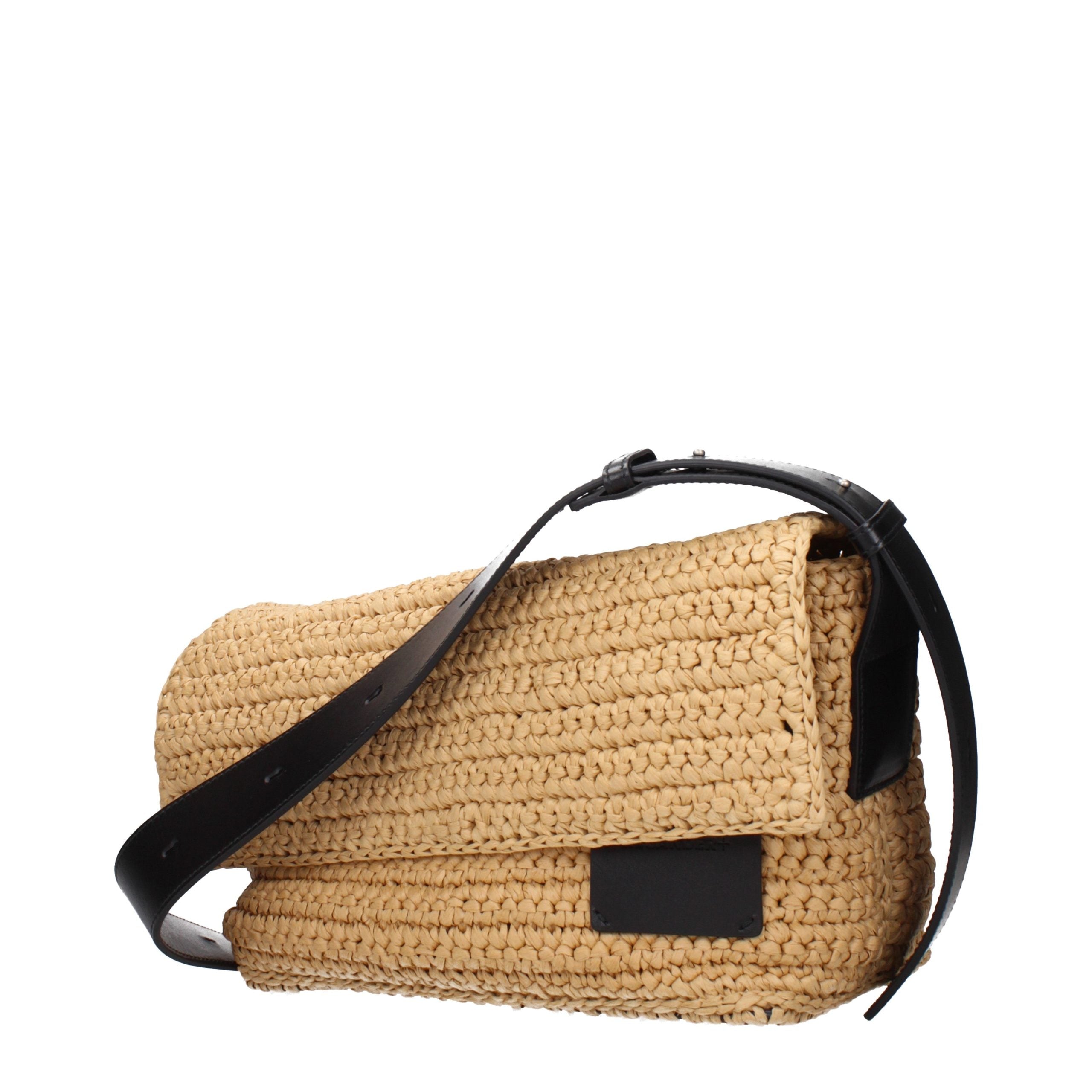 Jil Sander Beige Raffia Crossbody Bag Jil Sander