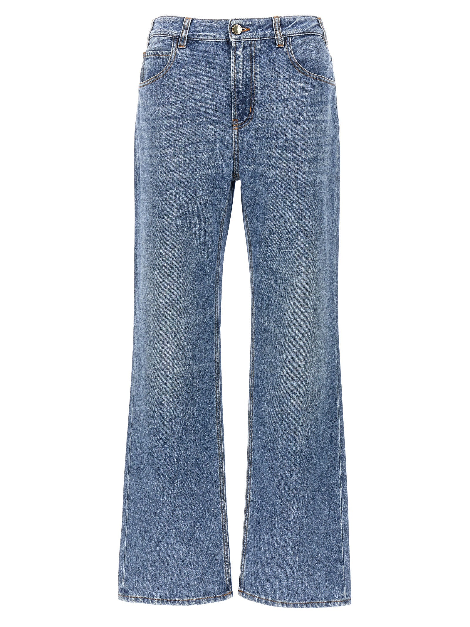 Chloé Blue Cotton High-Waisted Jean Chloé