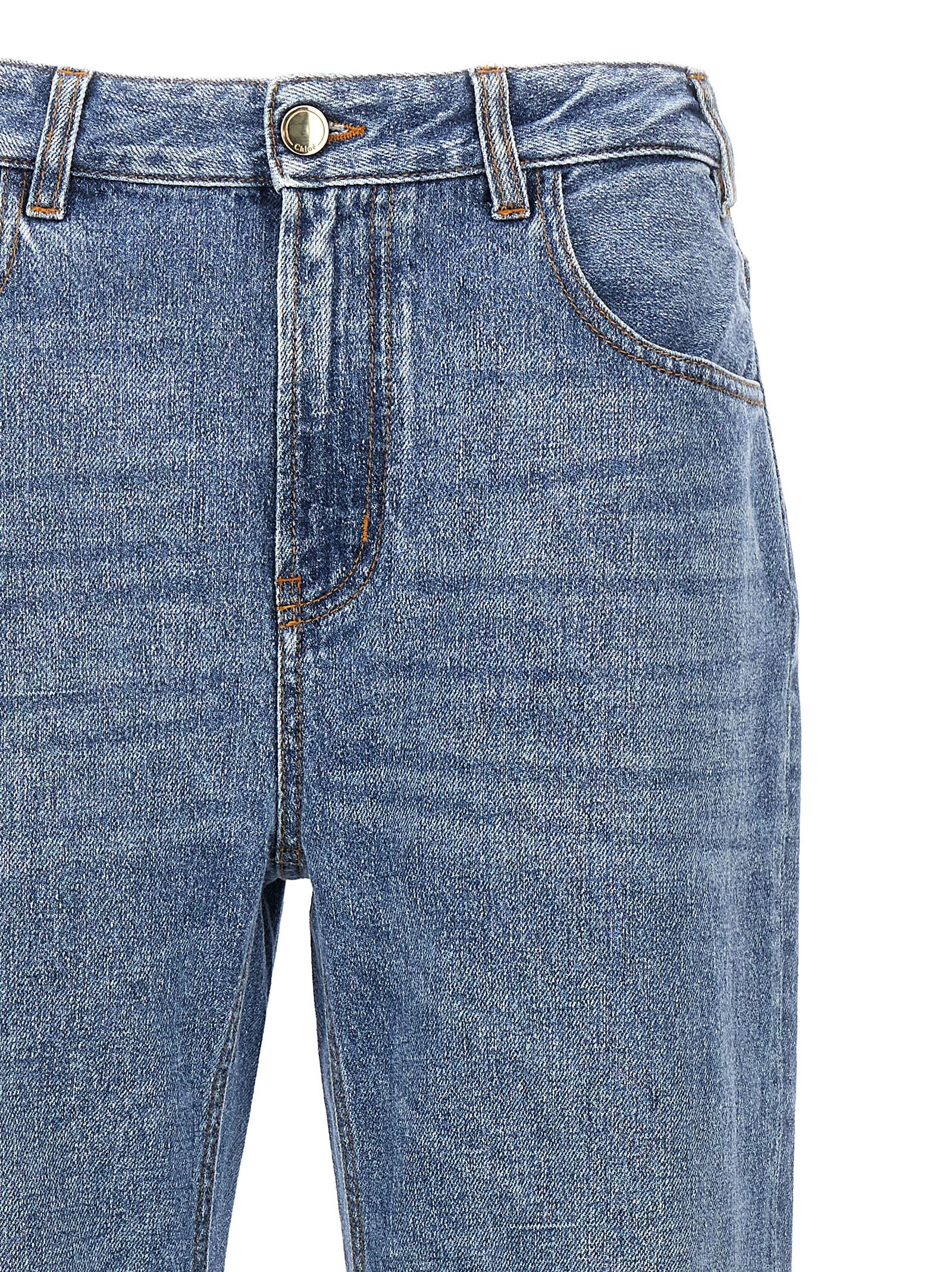 Chloé Blue Cotton High-Waisted Jean Chloé
