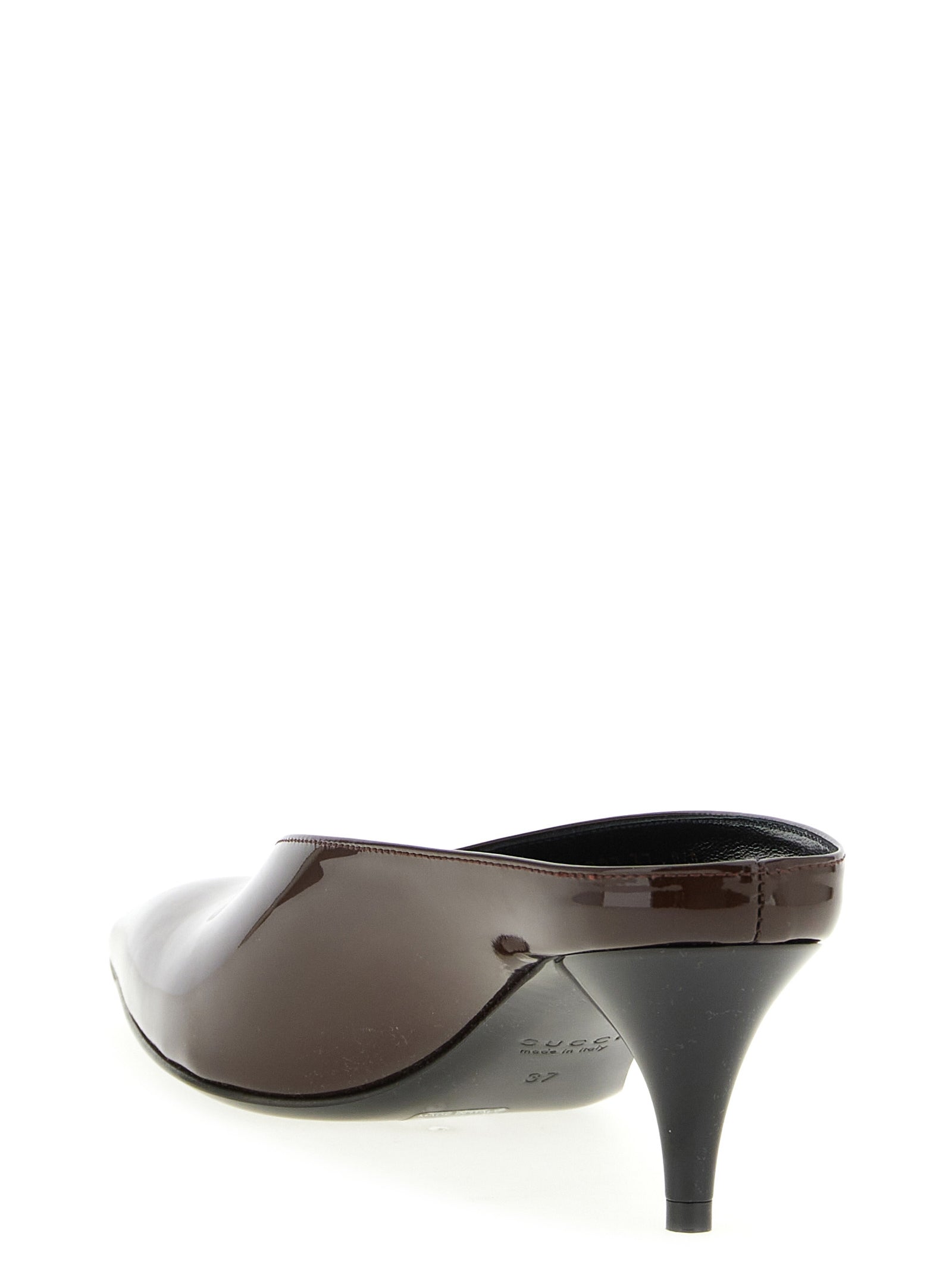 Gucci Bordeaux Calfskin Mid Heel Pumps Gucci