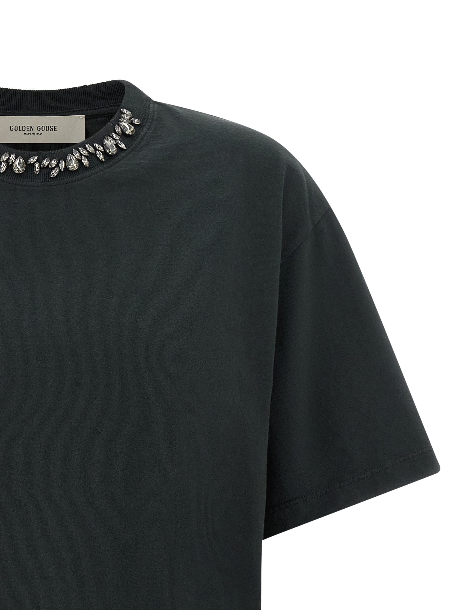 Golden Goose Black Cotton T-Shirt Golden Goose