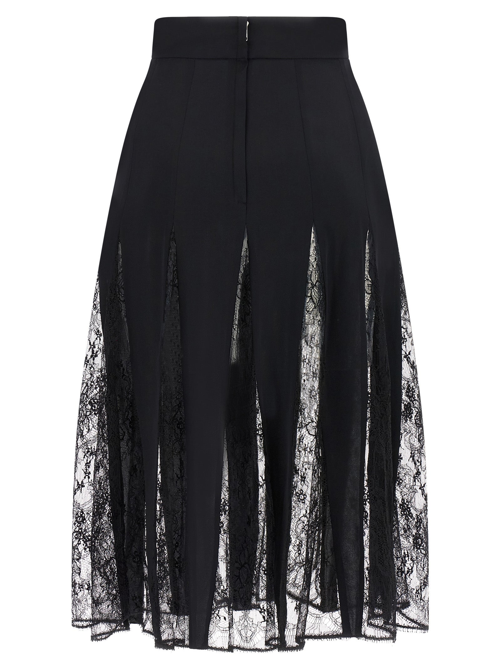 Dolce & Gabbana Black Silk Midi Skirt Dolce & Gabbana