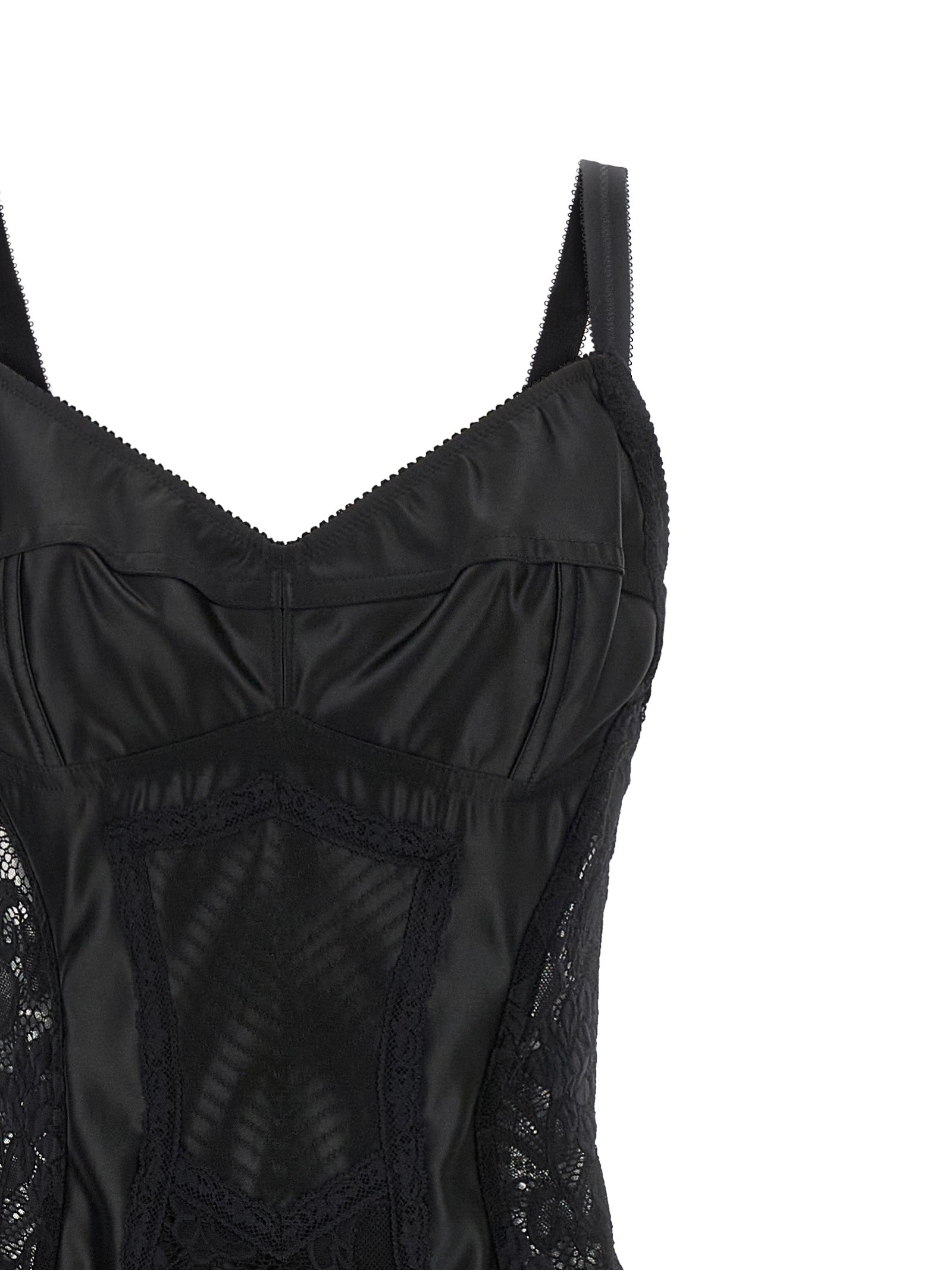 Dolce & Gabbana Black Polyamide Midi Dress Dolce & Gabbana