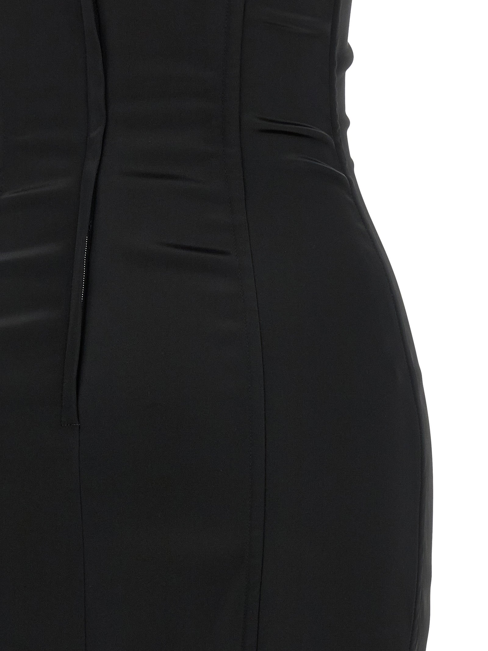 Dolce & Gabbana Black Acetate Midi Dress Dolce & Gabbana