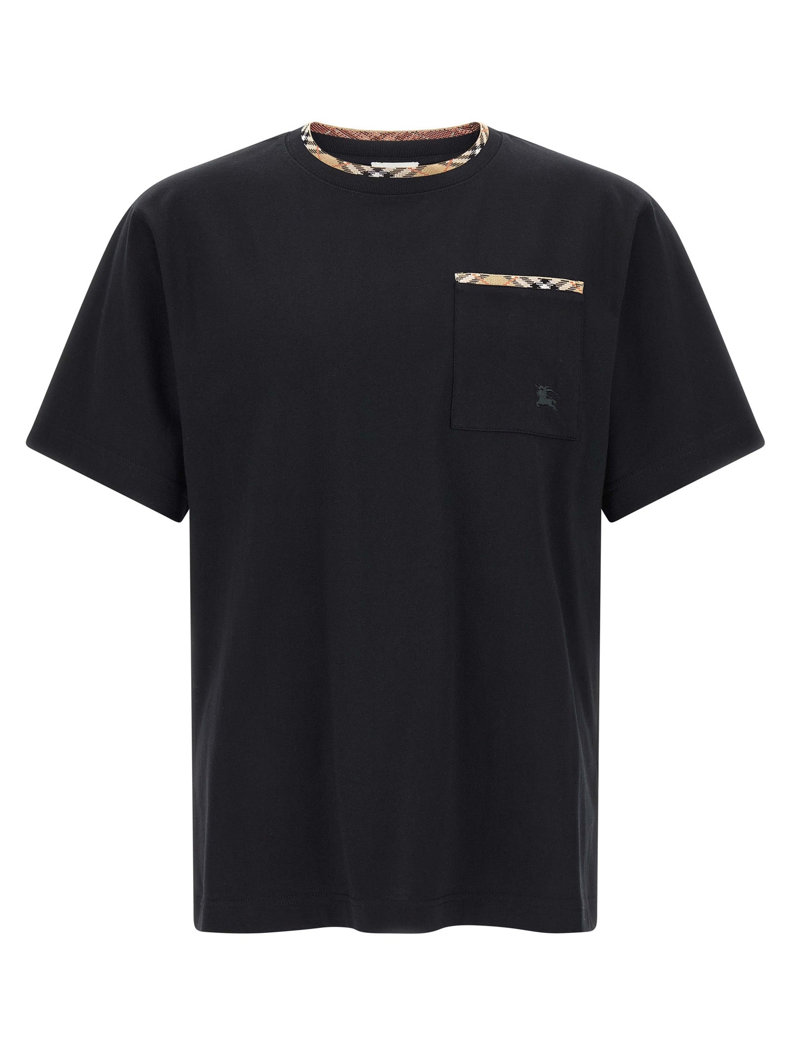 Burberry Black Cotton T-Shirt Burberry