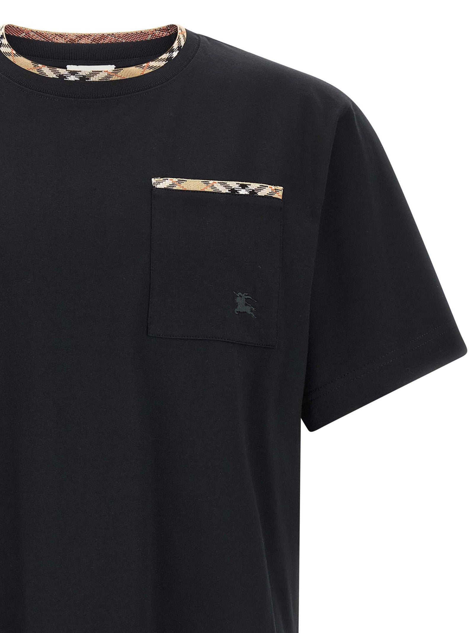 Burberry Black Cotton T-Shirt Burberry