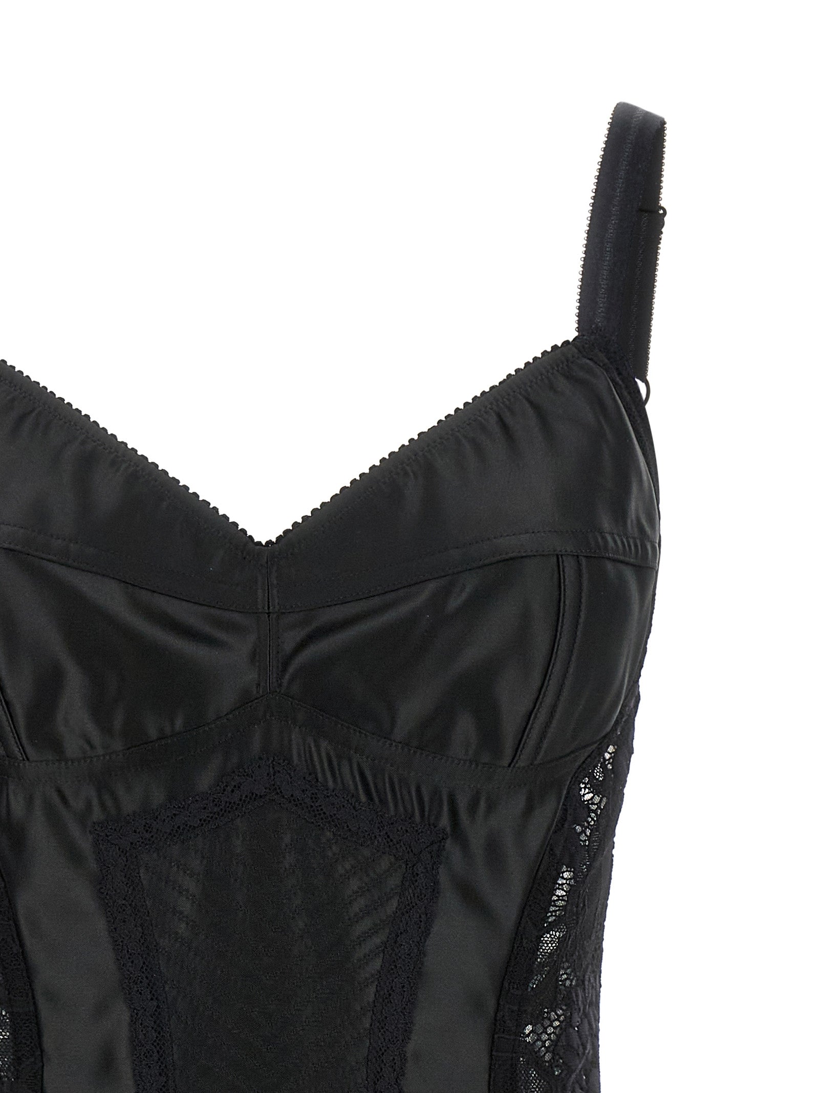 Dolce & Gabbana Black Polyamide Bodysuit Dolce & Gabbana