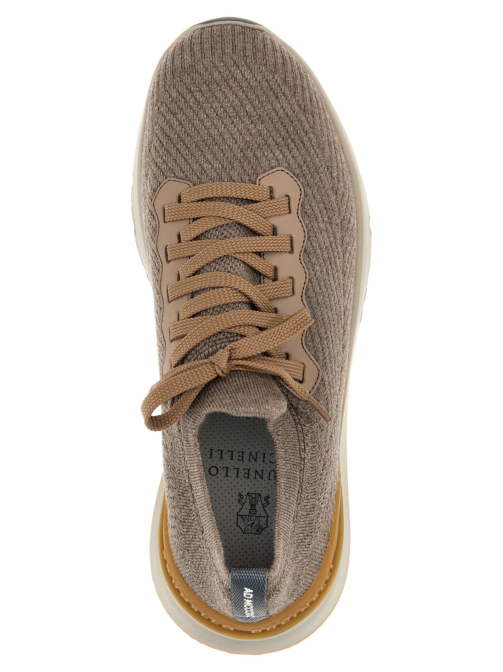 Brunello Cucinelli Gray Wool Low Top Sneakers Brunello Cucinelli