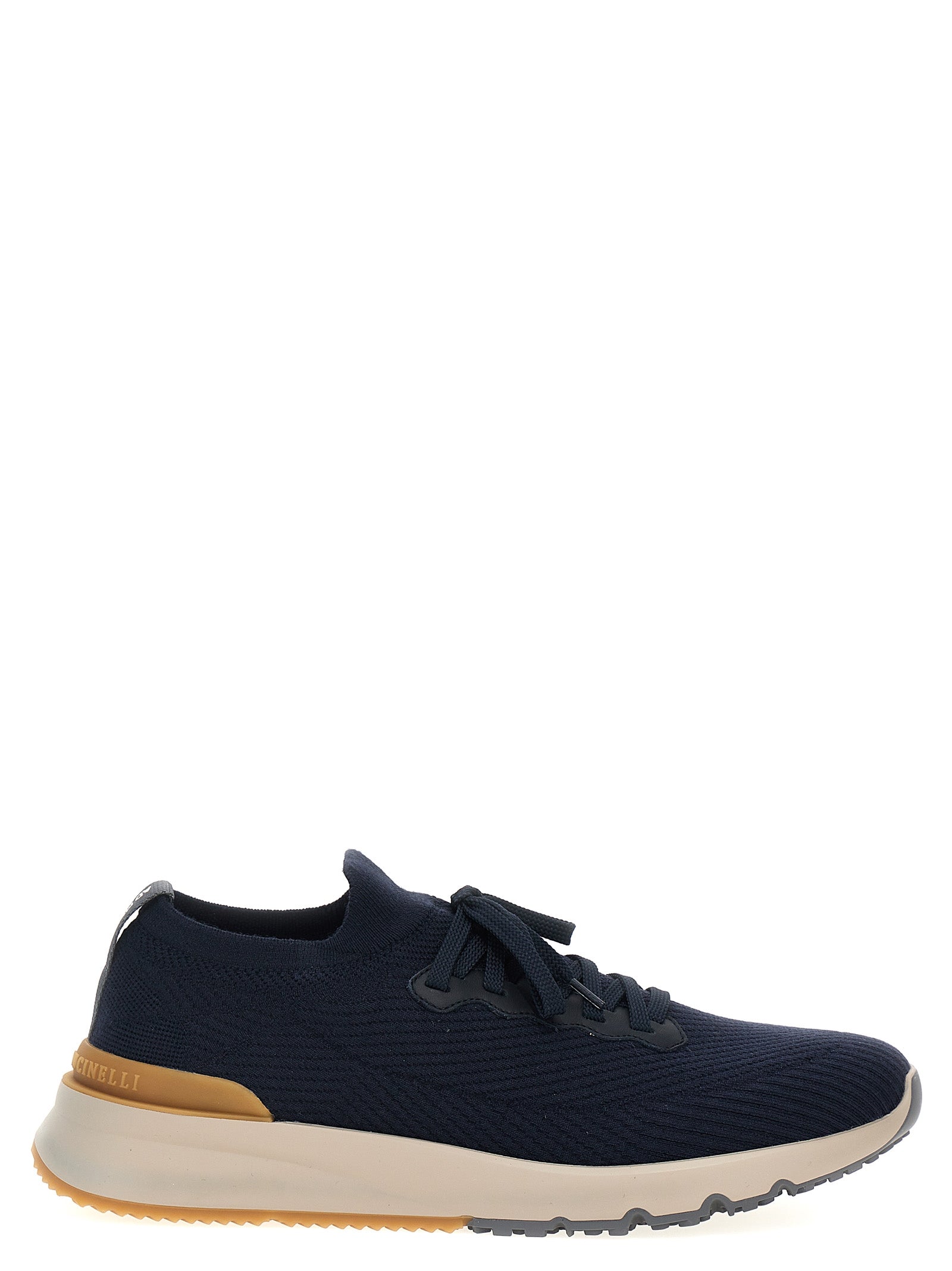 Brunello Cucinelli Blue Wool Athletic Sneakers Brunello Cucinelli