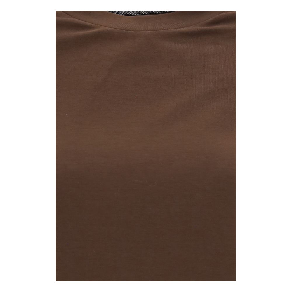Brunello Cucinelli Brown Elastane T-Shirt Brunello Cucinelli