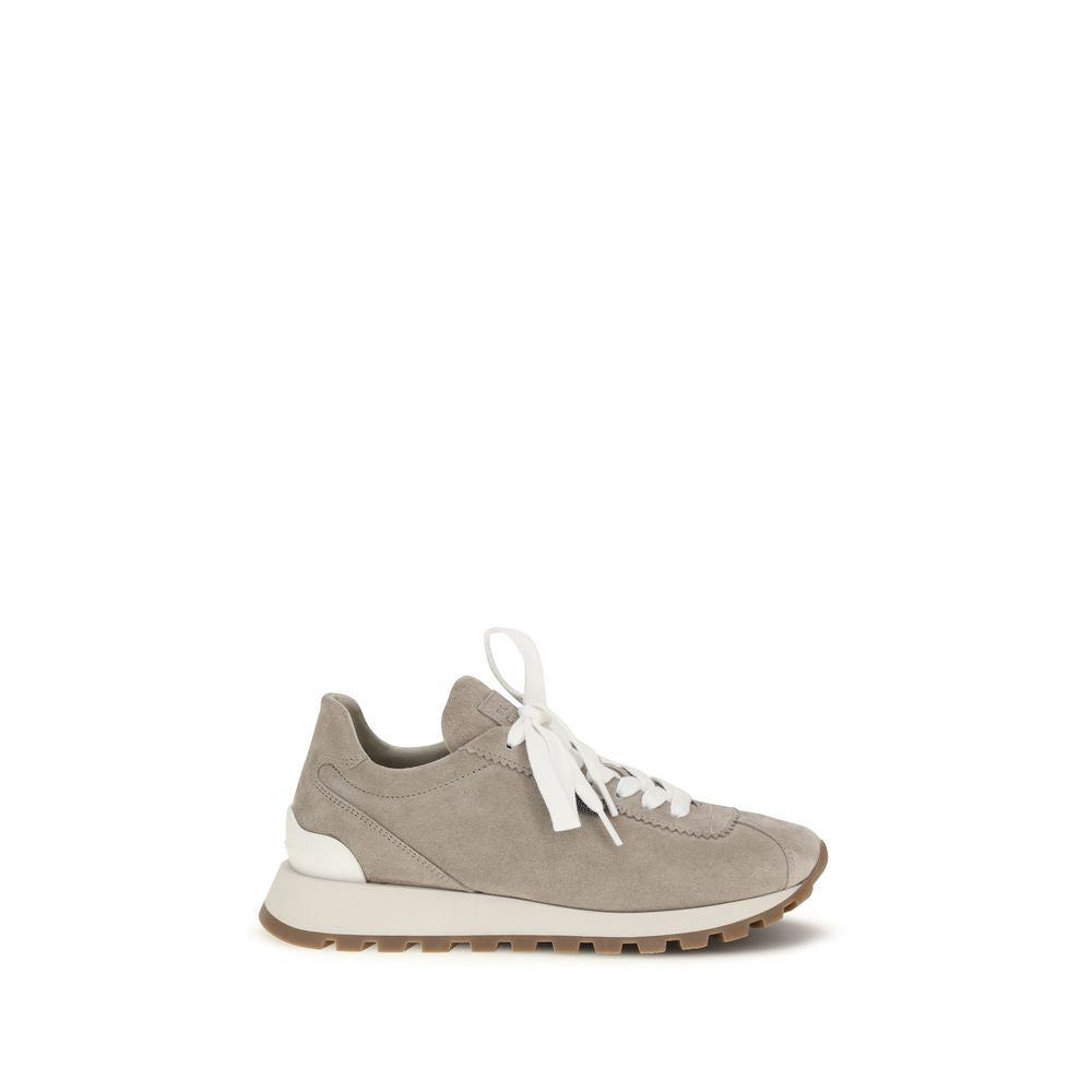 Brunello Cucinelli Blue Calf Leather Bos Taurus Athletic Sneakers Brunello Cucinelli