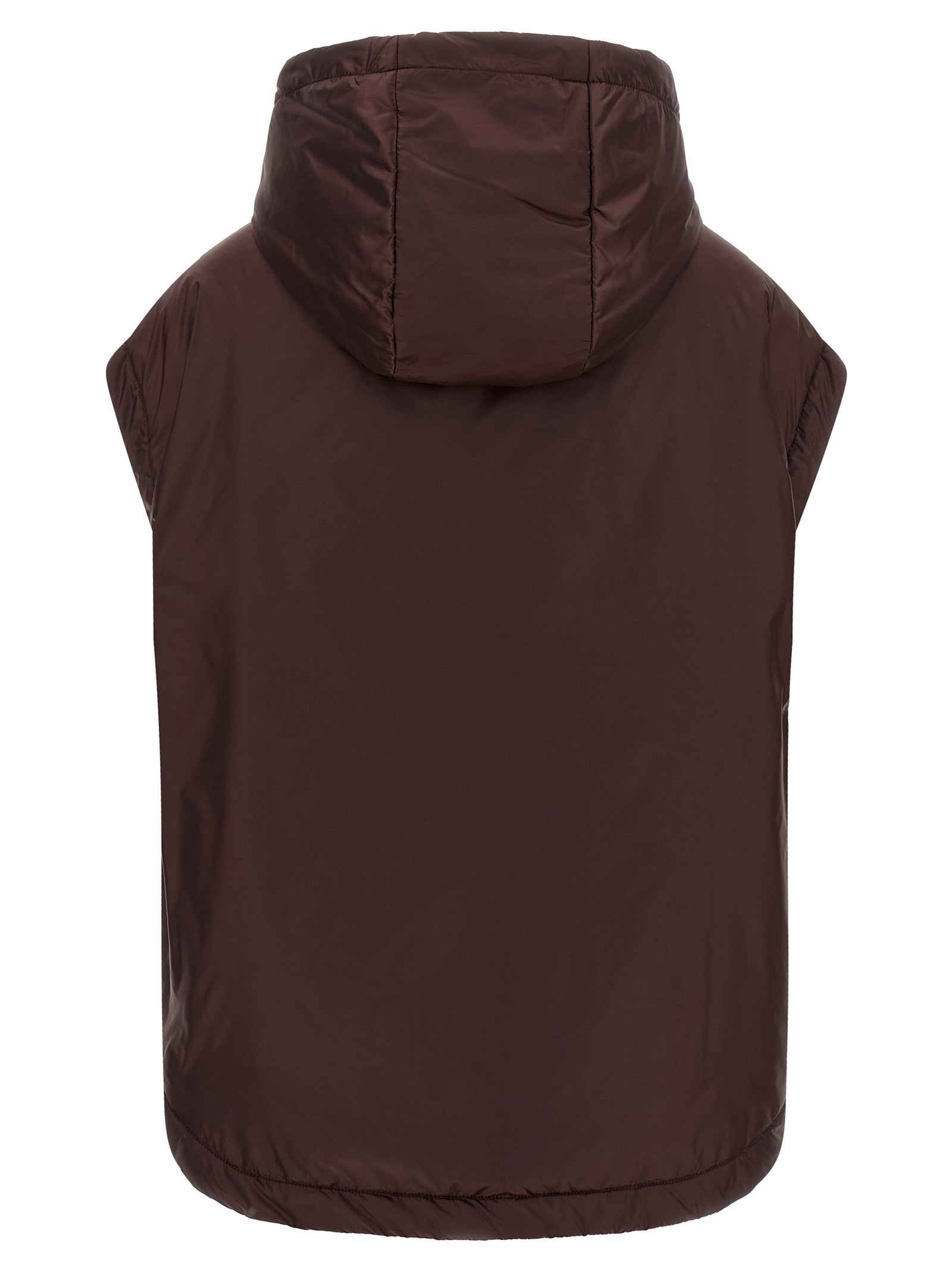 Max Mara Bordeaux Polyester Sleeveless Jacket Max Mara