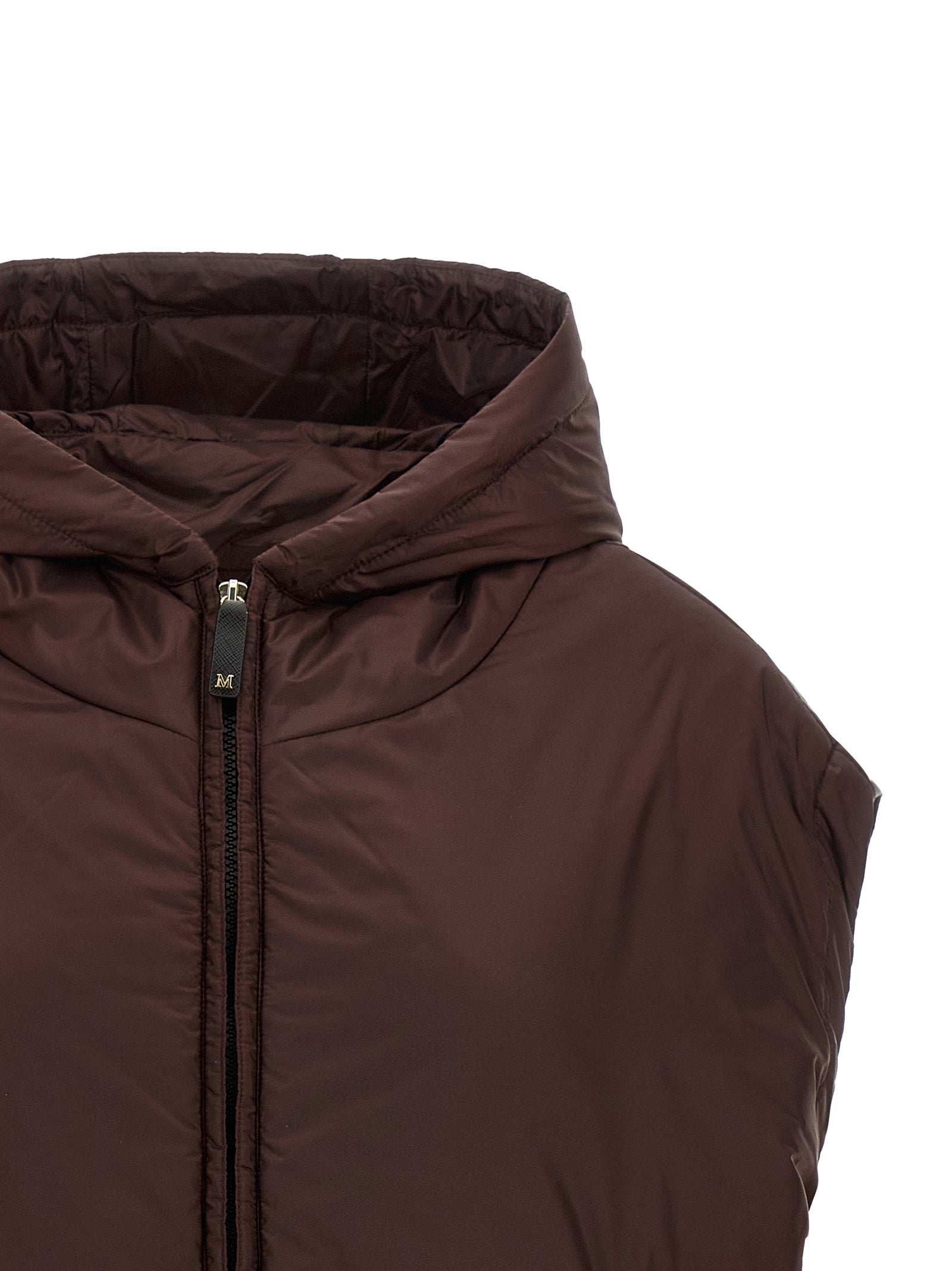 Max Mara Bordeaux Polyester Sleeveless Jacket Max Mara