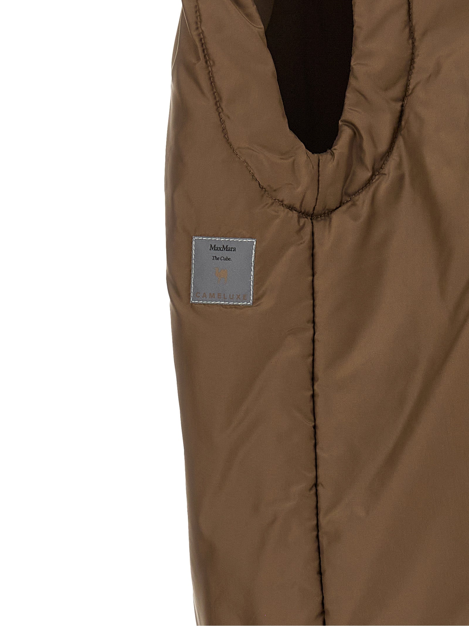 Max Mara Brown Polyester Sleeveless Jacket Max Mara