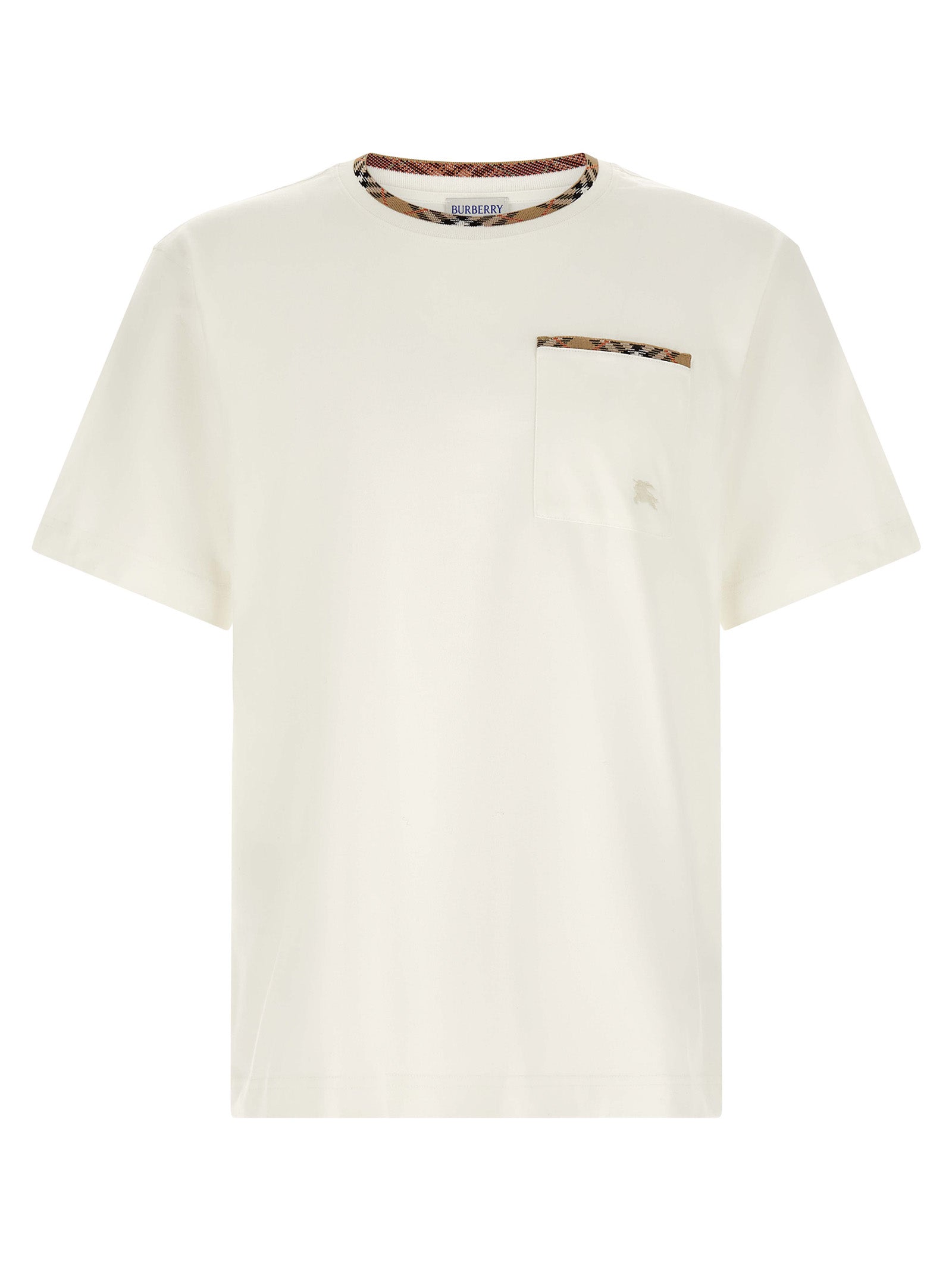 Burberry White Cotton T-Shirt Burberry