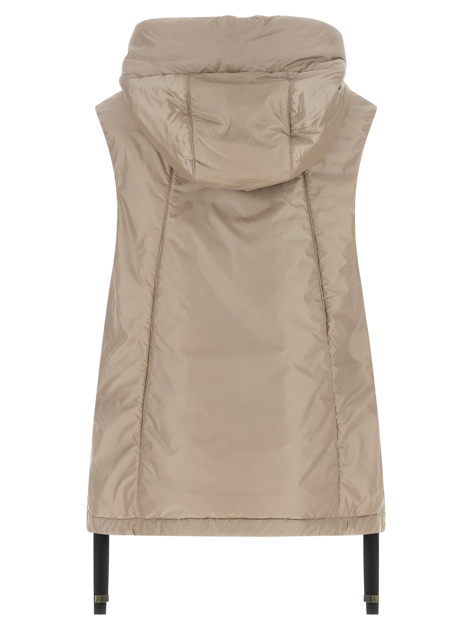 Max Mara Beige Polyester Sleeveless Jacket Max Mara
