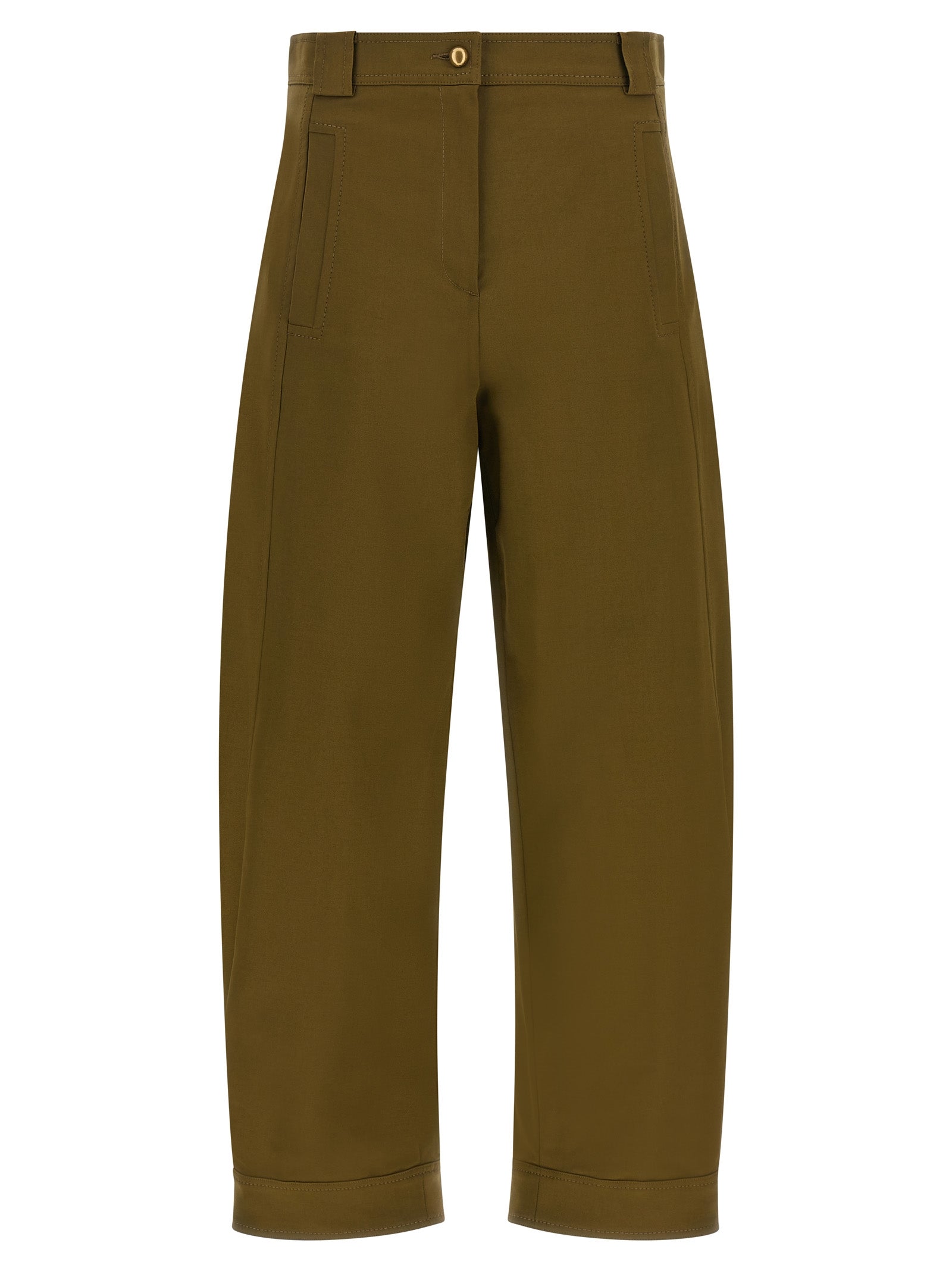 Max Mara Bicolor Cotton Cropped Pants Max Mara
