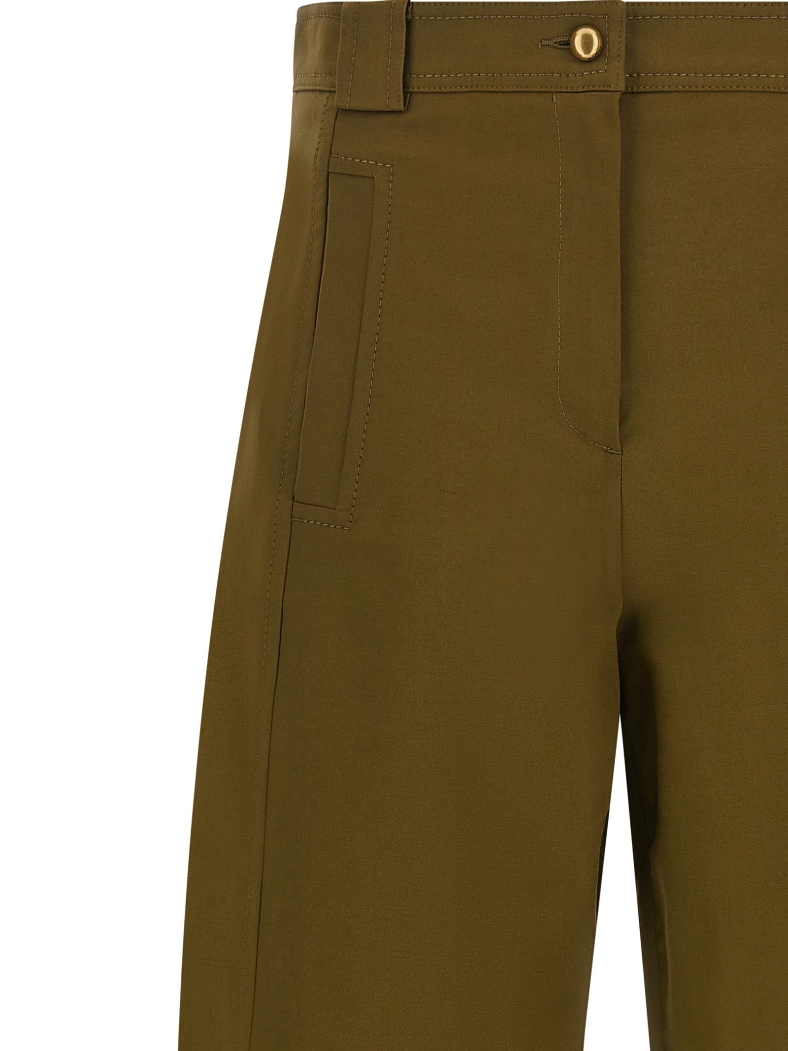 Max Mara Bicolor Cotton Cropped Pants Max Mara