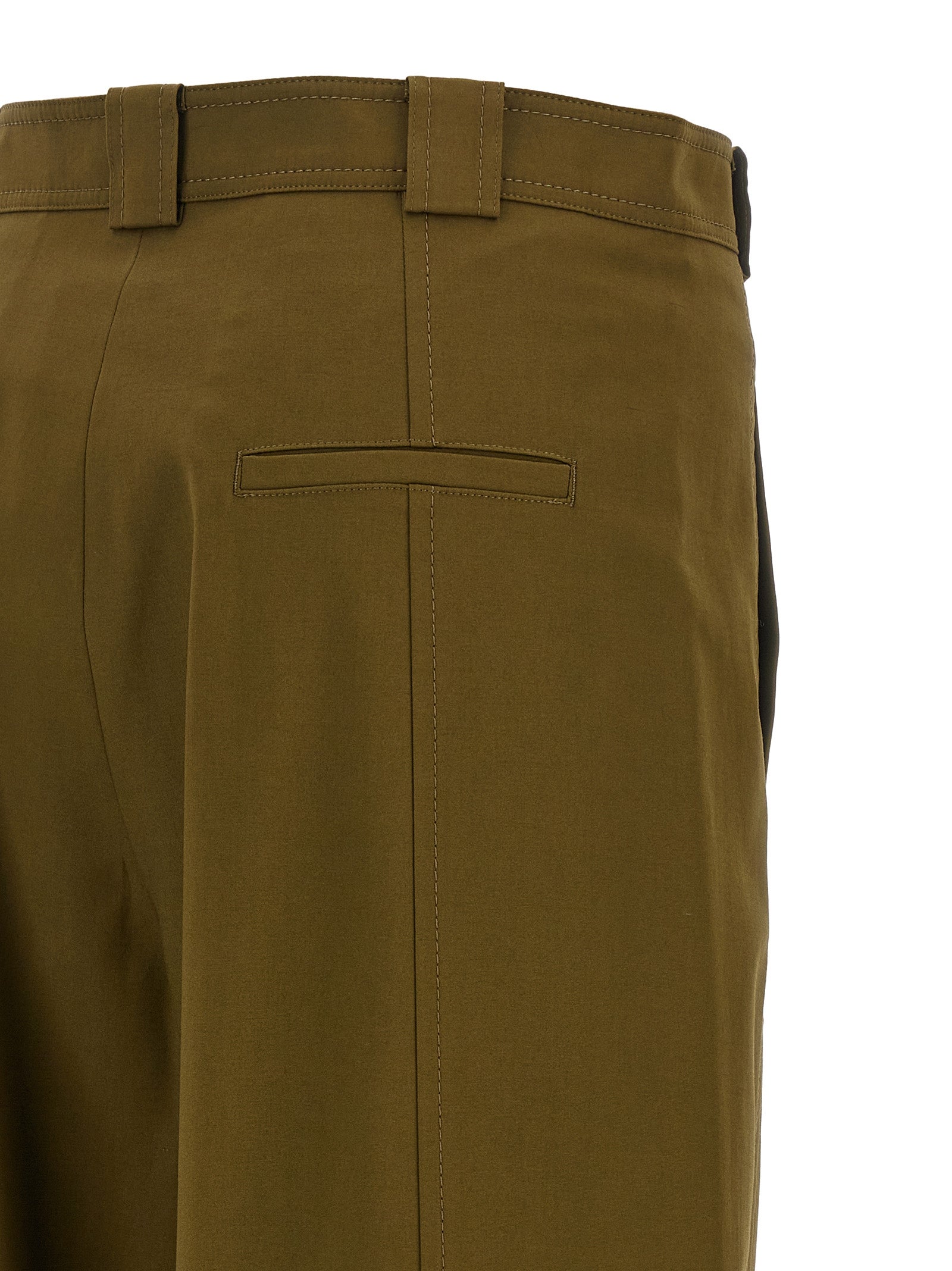 Max Mara Bicolor Cotton Cropped Pants Max Mara