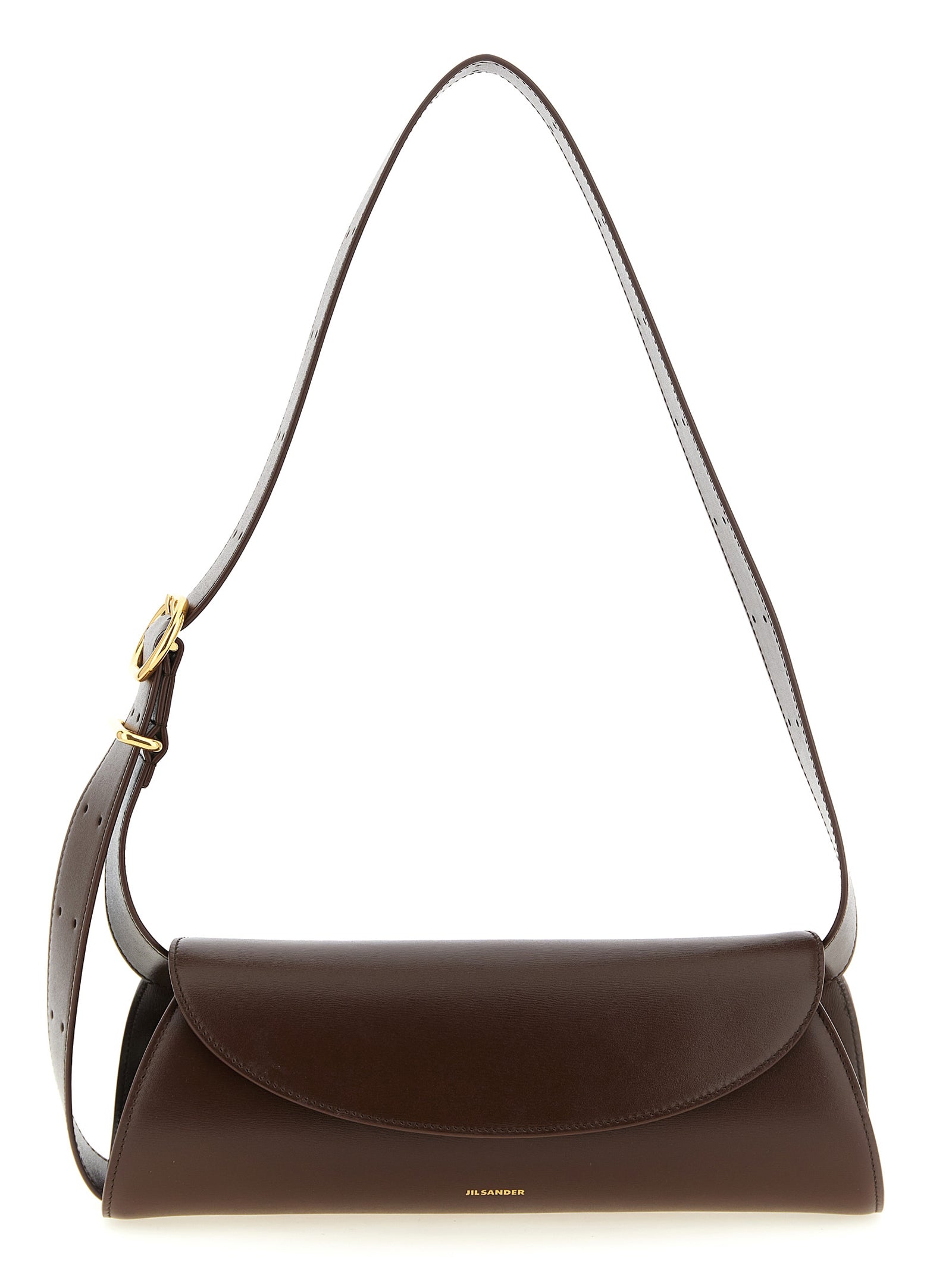 Jil Sander Brown Calfskin Shoulder Bag Jil Sander