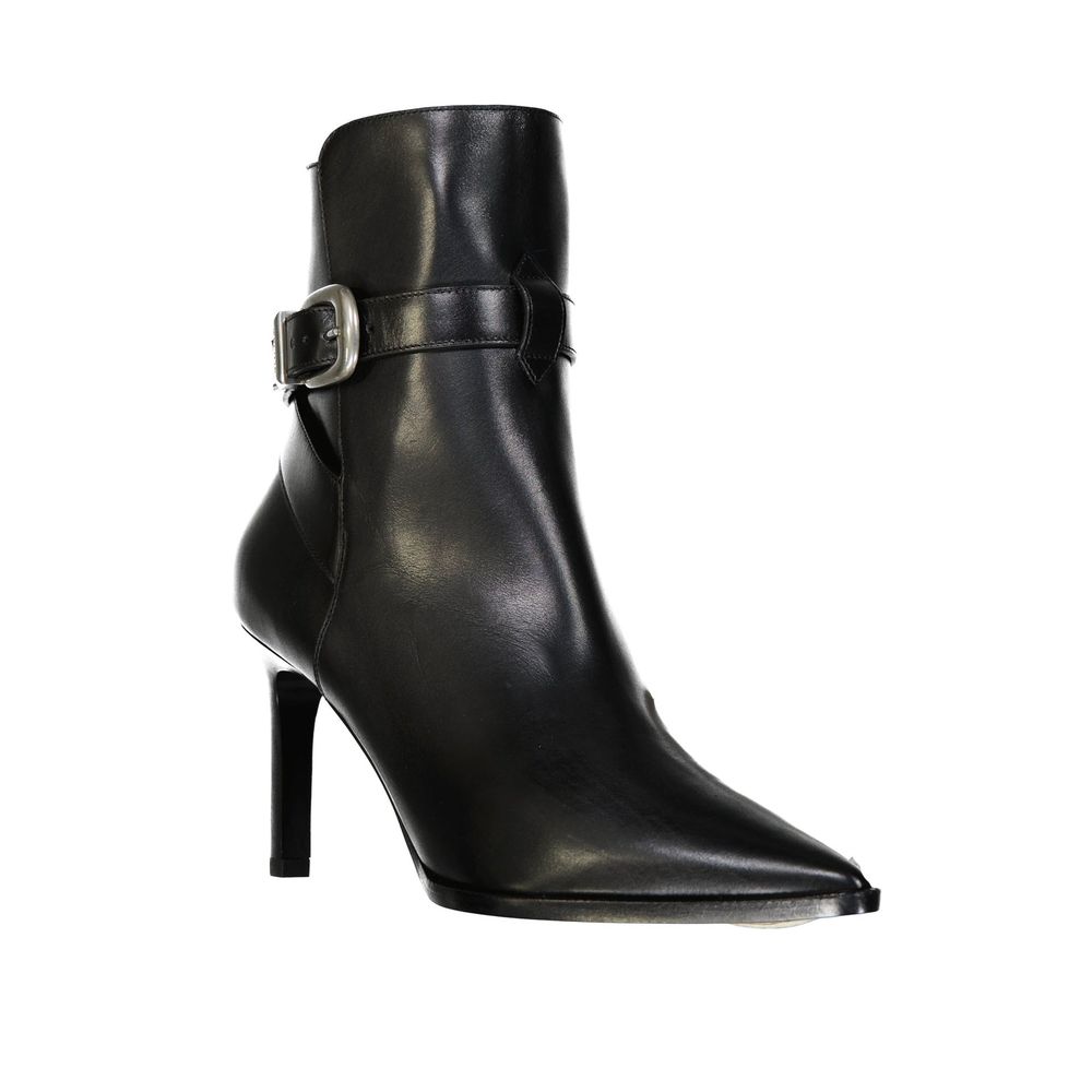 Celine Black Calfskin High Heel Boots Celine