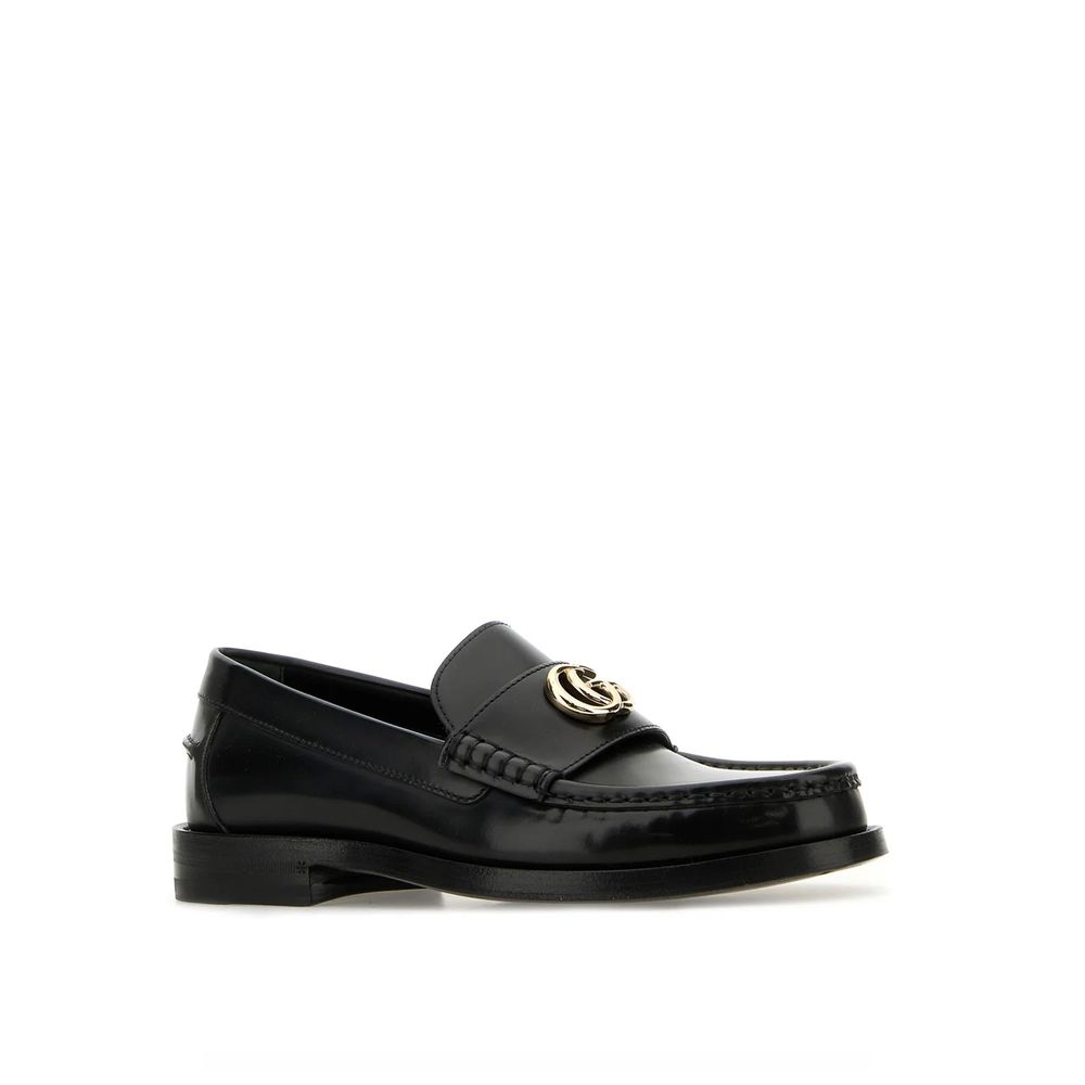 Gucci Black Leather Slip-On Loafers Gucci