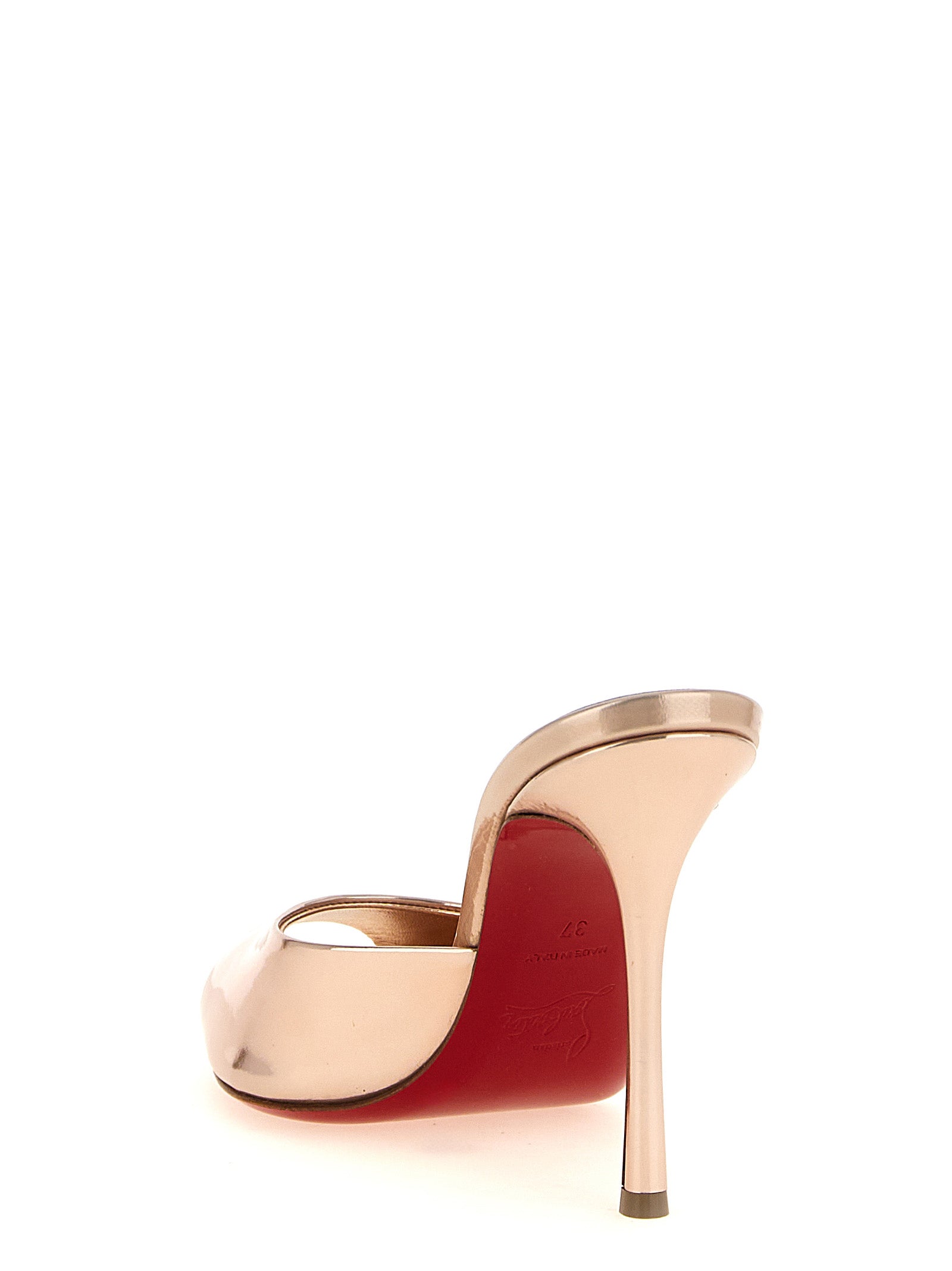 Christian Louboutin Gold Calfskin Stiletto Heel Sandals Christian Louboutin