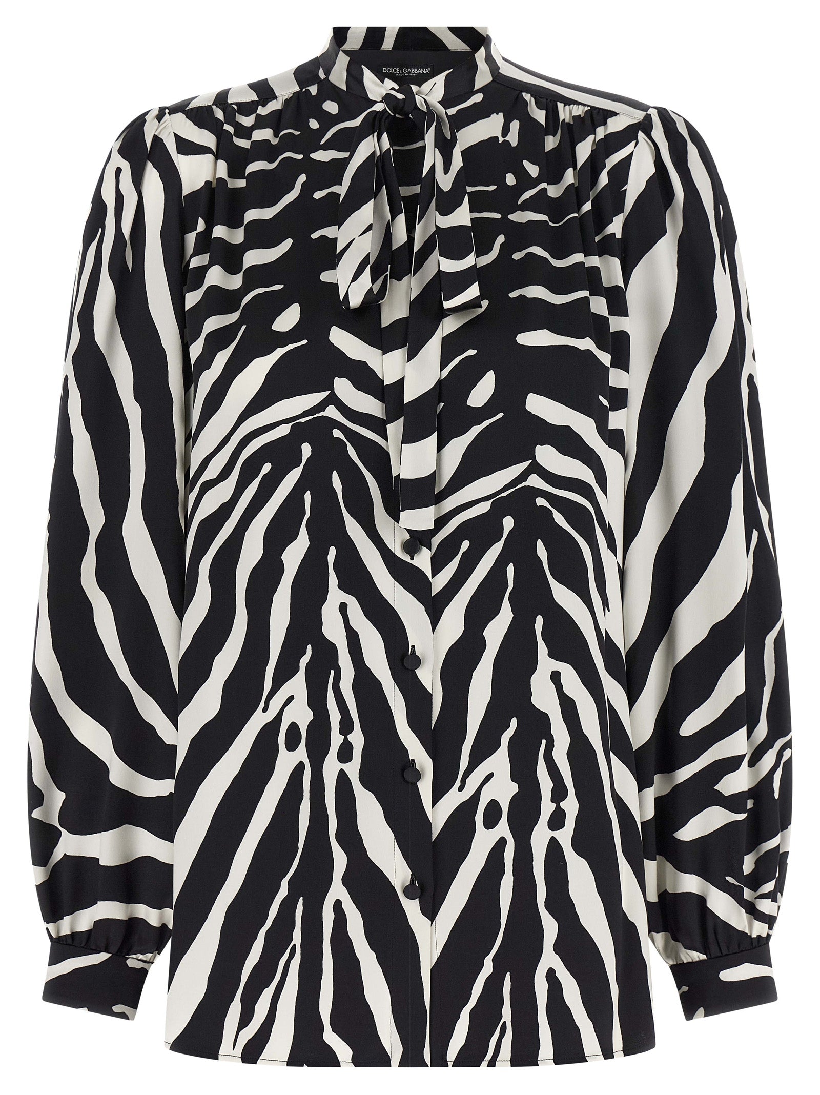 Dolce & Gabbana Bicolor Silk Blouse Dolce & Gabbana