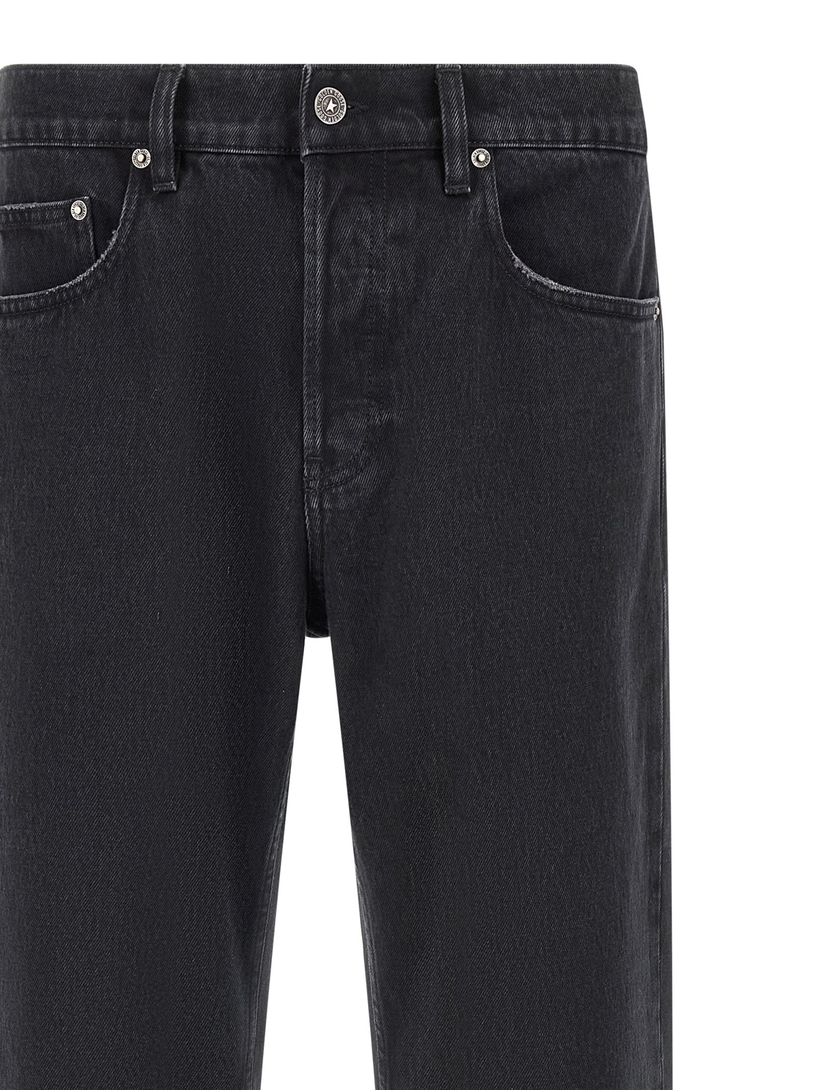 Golden Goose Black Cotton Straight-Leg Jeans Golden Goose
