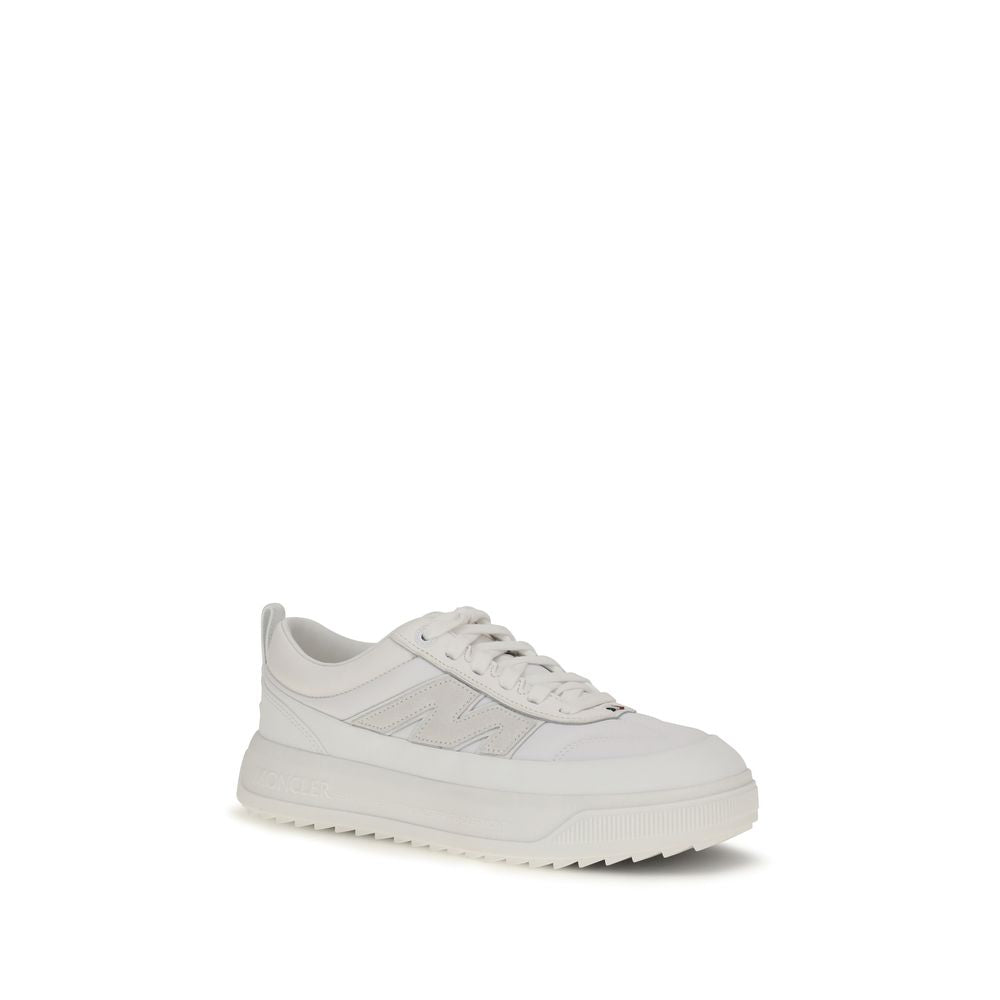 Moncler White Calf Leather Bos Taurus Athletic Sneakers Moncler