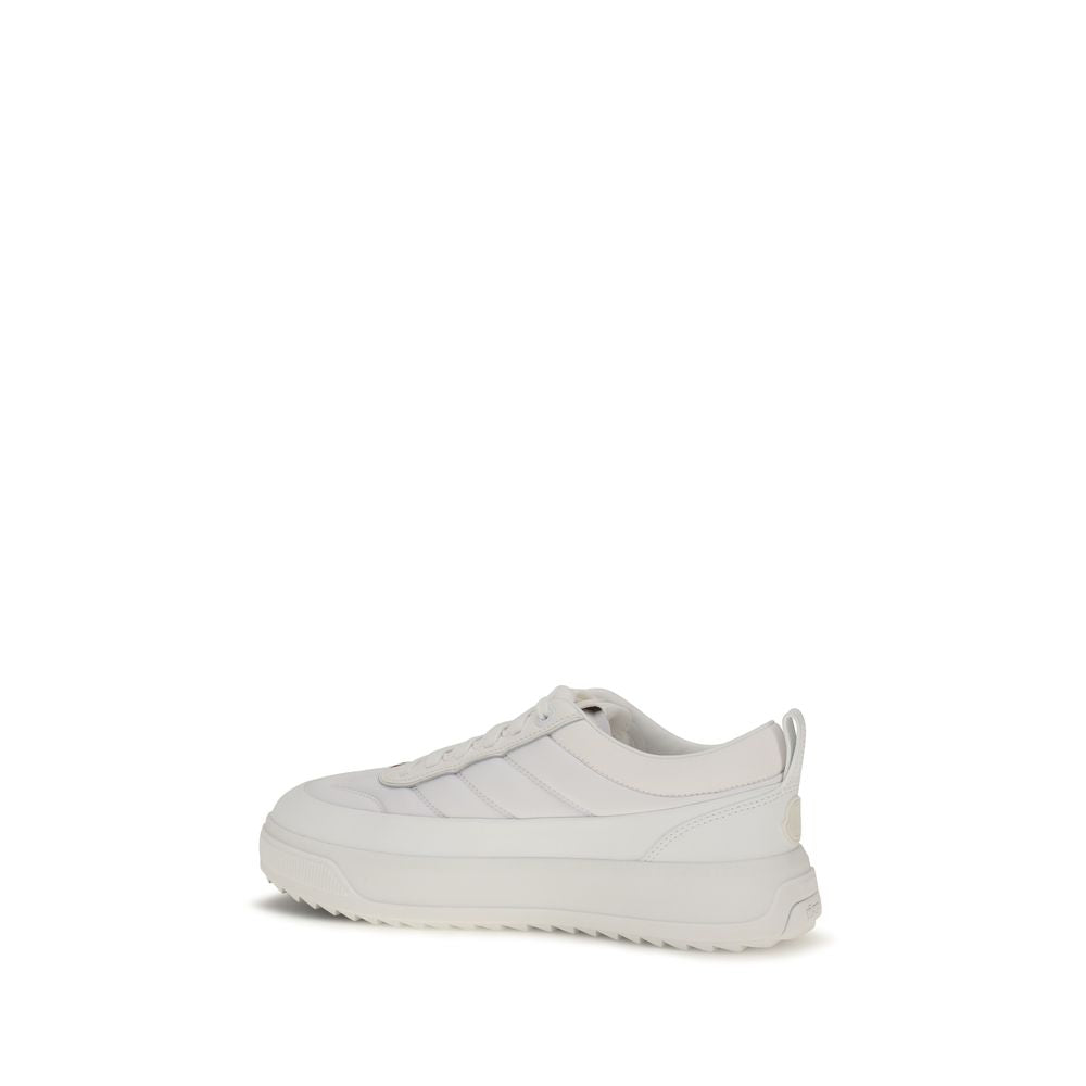 Moncler White Calf Leather Bos Taurus Athletic Sneakers Moncler