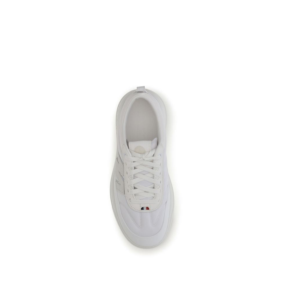 Moncler White Calf Leather Bos Taurus Athletic Sneakers Moncler