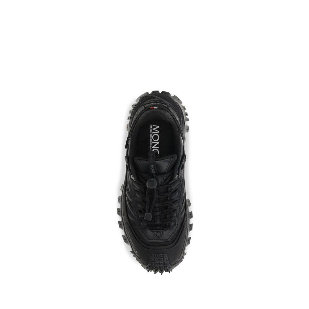Moncler Black Calf Leather Bos Taurus Athletic Sneakers Moncler